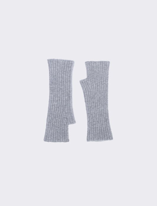 Guanti manicotto medio in maglia - Grigio