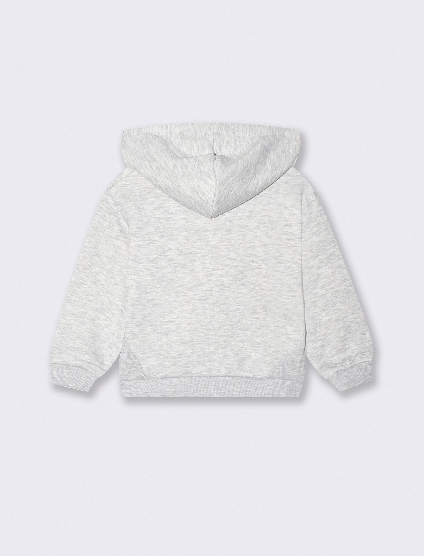 Hooded sweatshirt with ribbed inserts - Grey