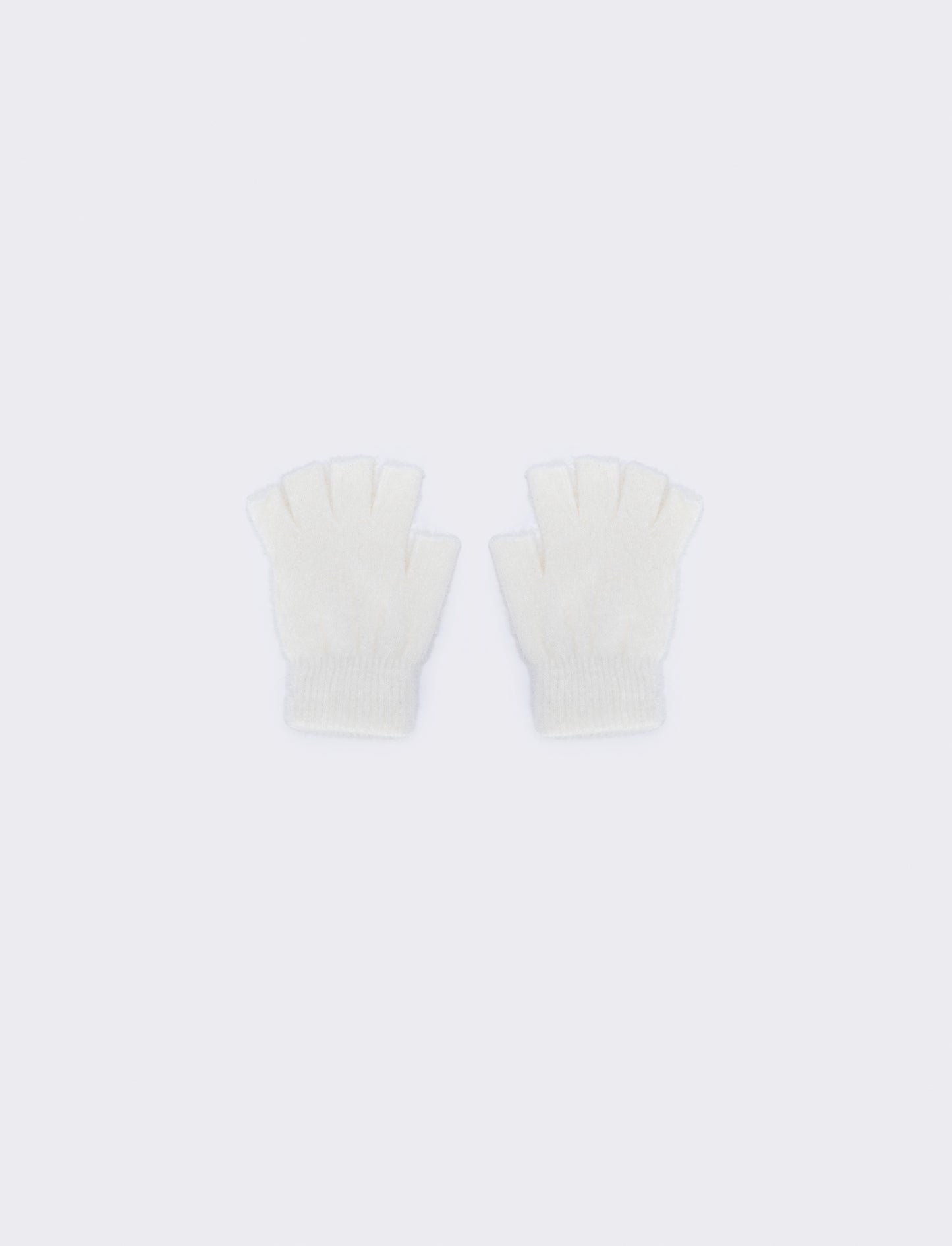 Elegant fingerless gloves - White