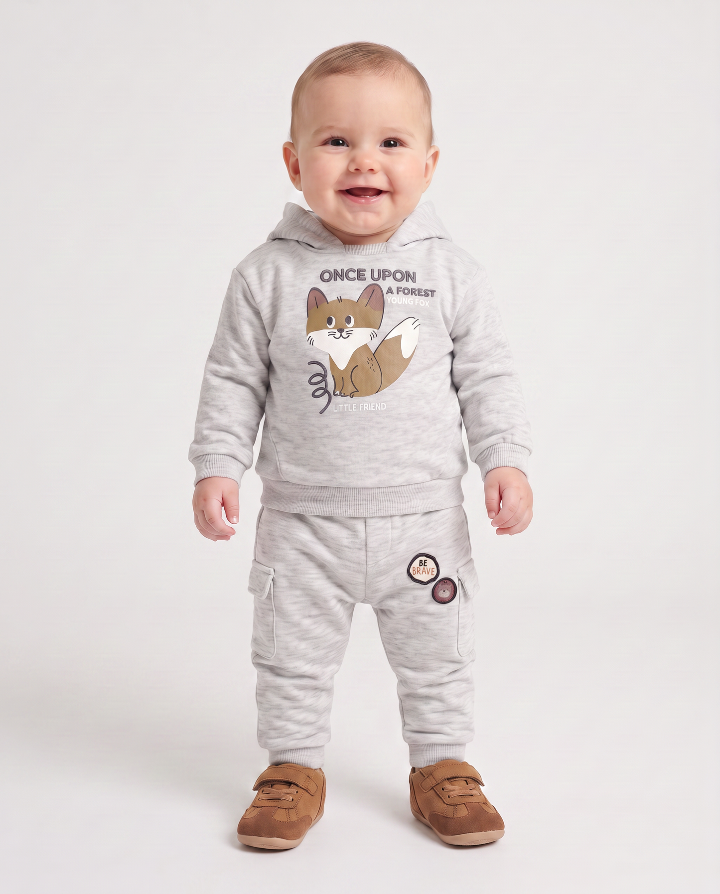 Sporty joggers with side pockets - Grey