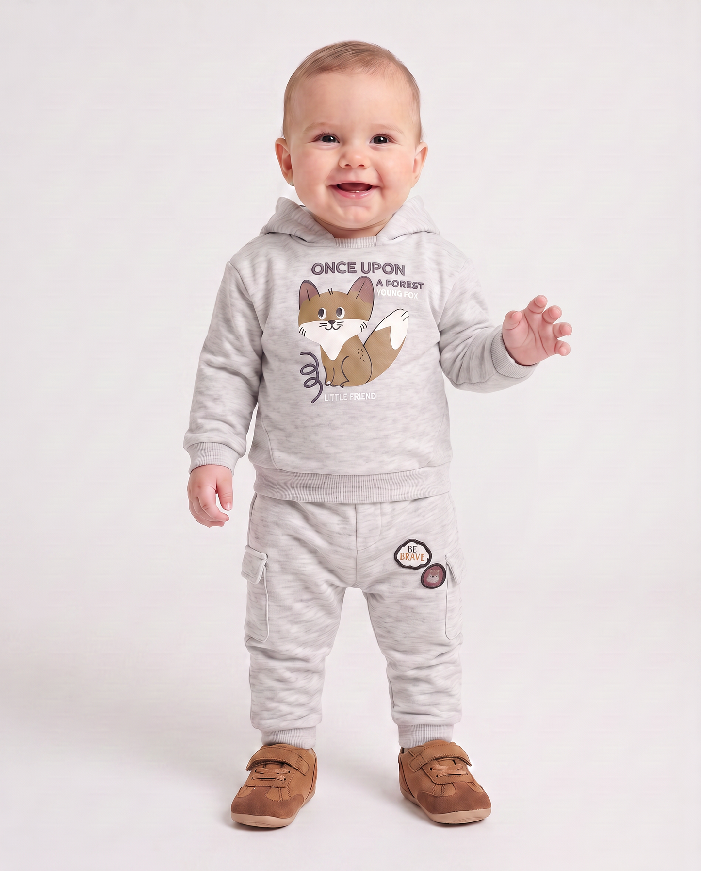 Sporty joggers with side pockets - Grey