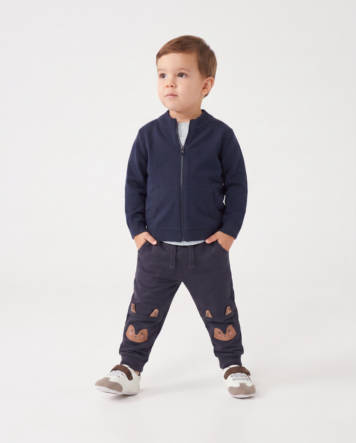 Jogger Pantafitness modello cargo con tasconi - Blu