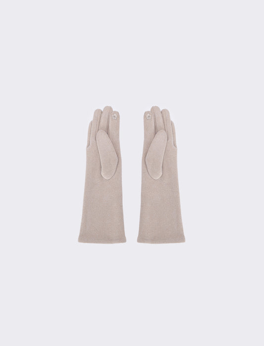 Guanti micropile touch eleganti - Beige