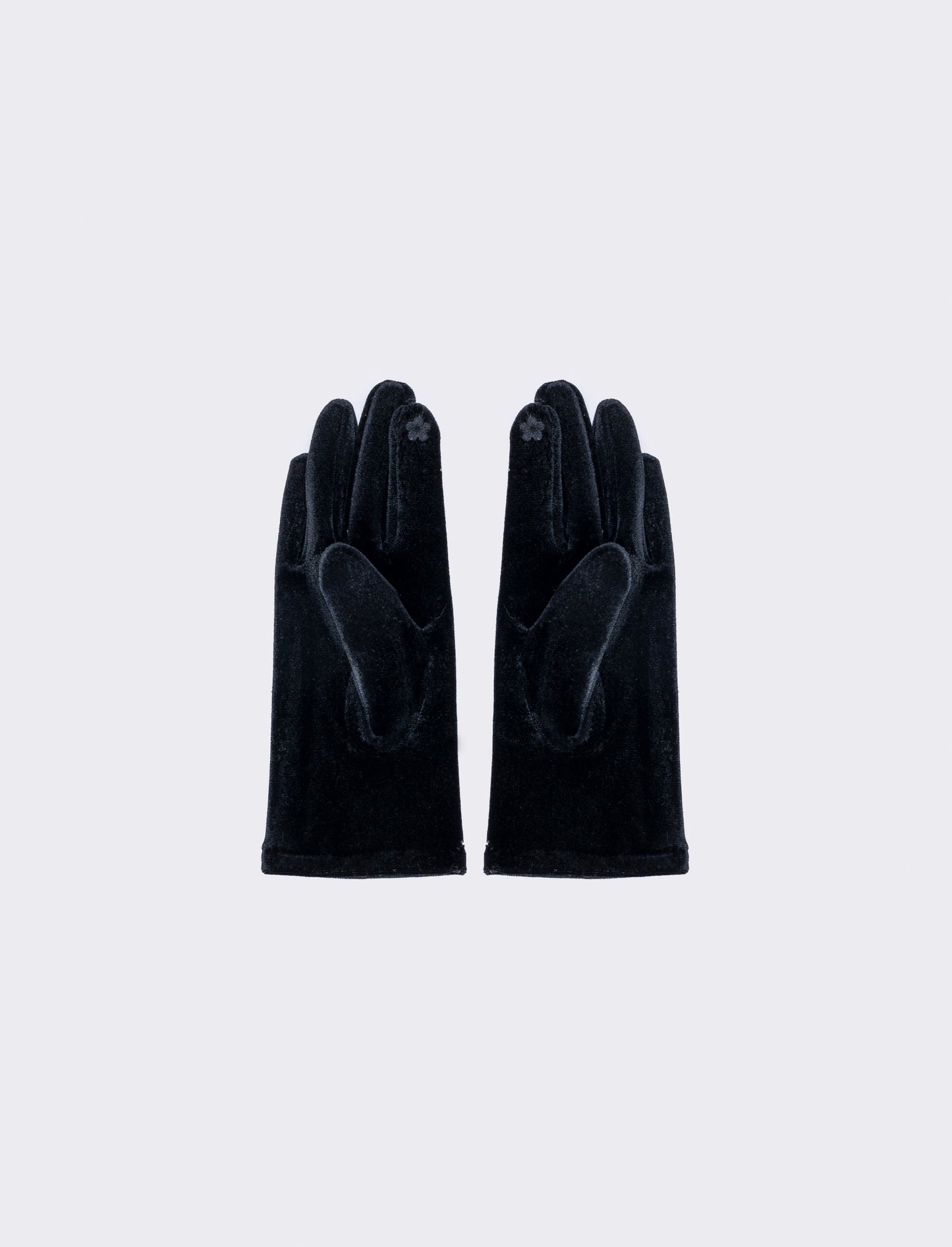 Elegant Touch Velvet Gloves - Black