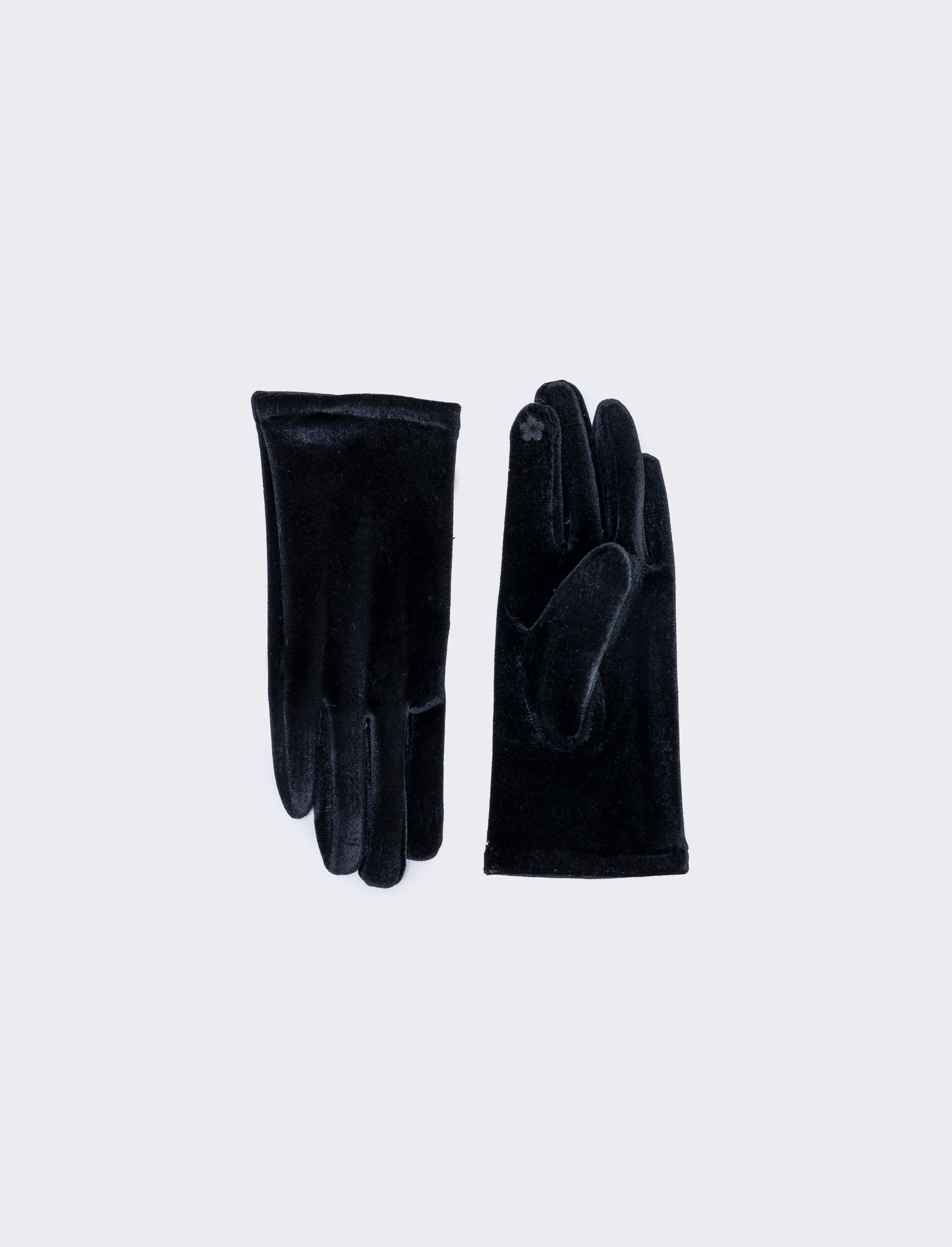 Elegant Touch Velvet Gloves - Black