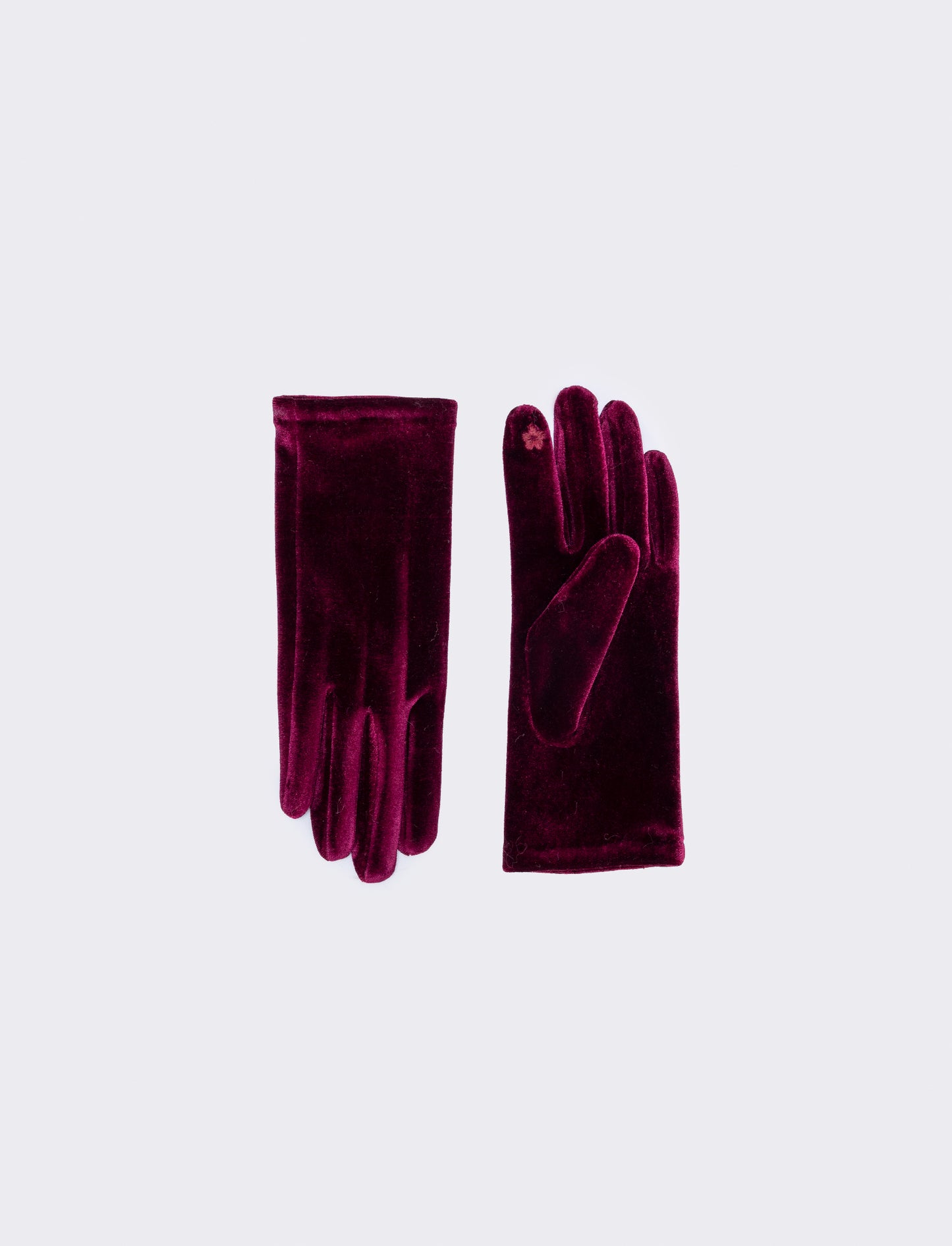 Guanti donna ciniglia touch - Bordeaux