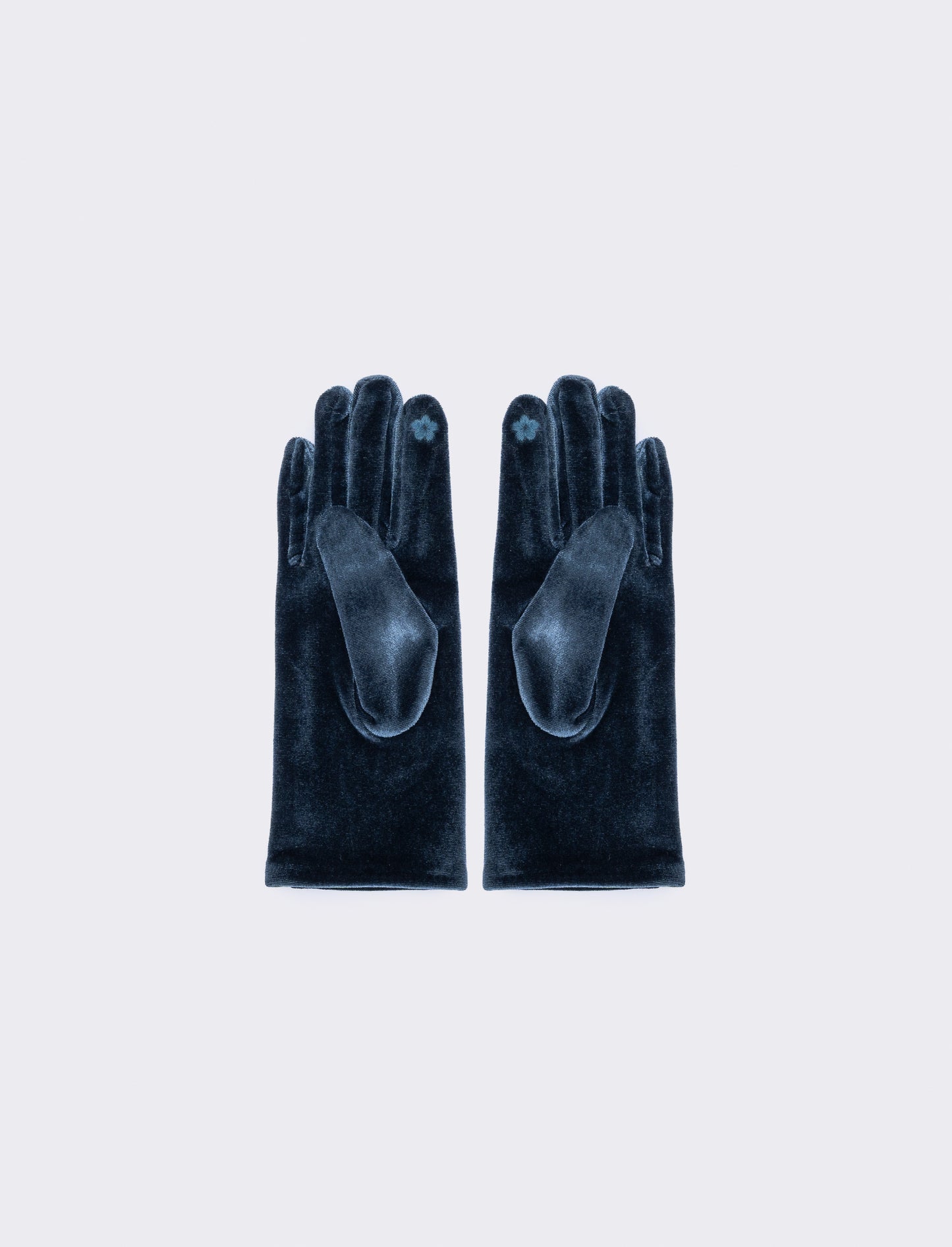 Elegant Touch Velvet Gloves - Blue