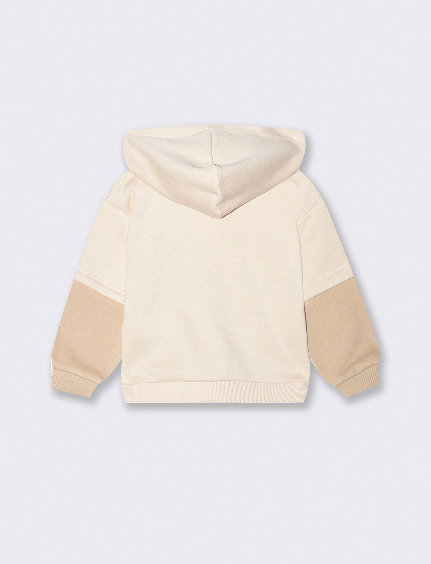 Hoodie with double sleeve - Beige