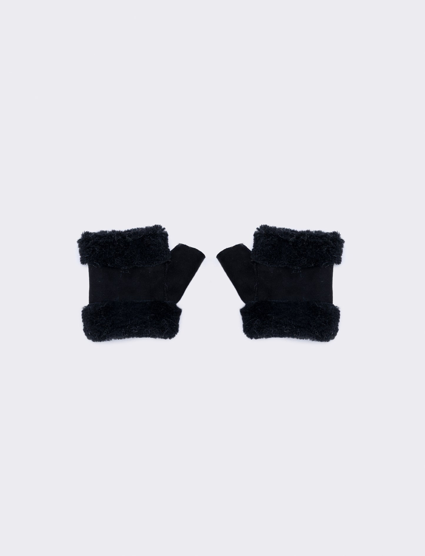Short sleeve suede effect sleeve - Black