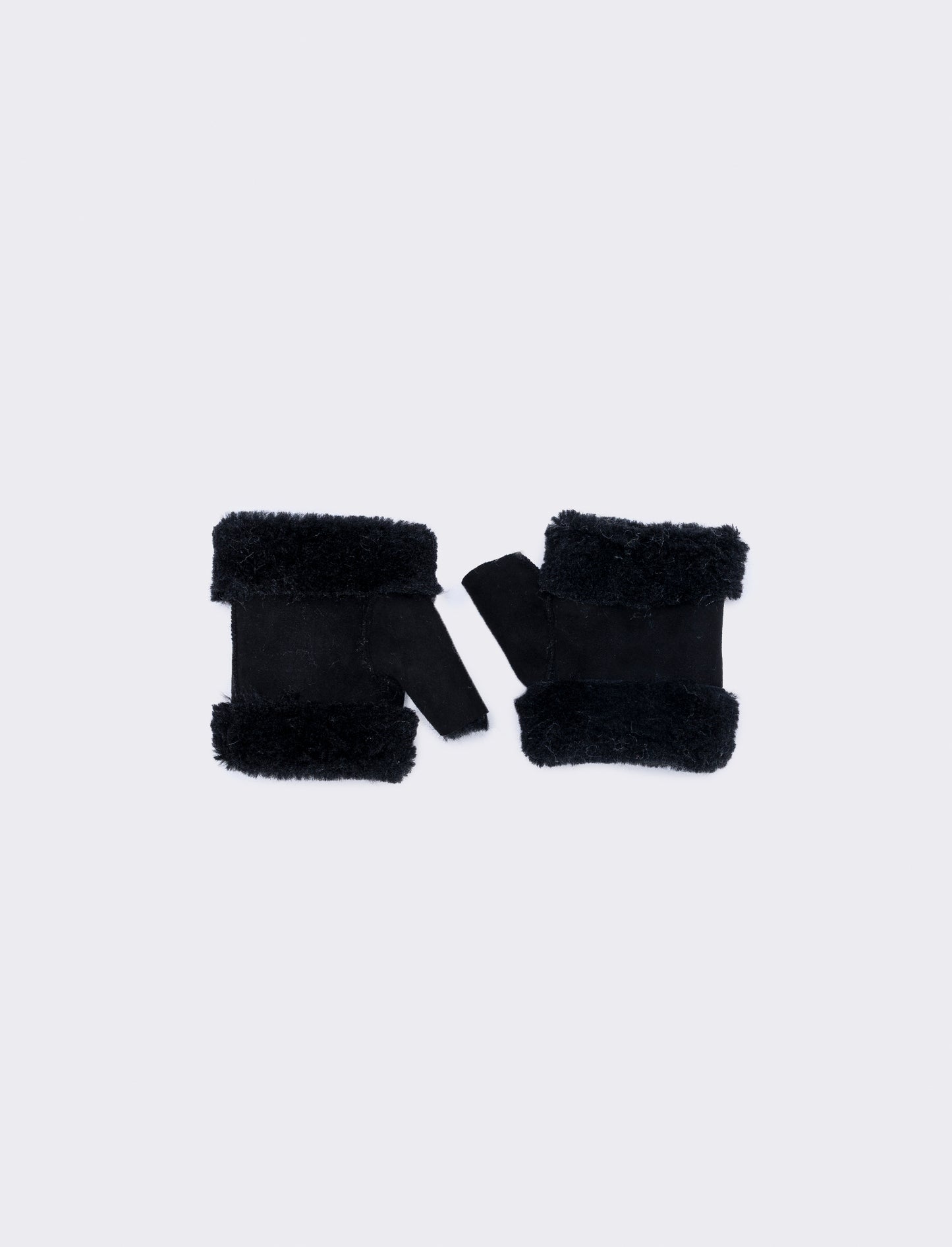 Short sleeve suede effect sleeve - Black