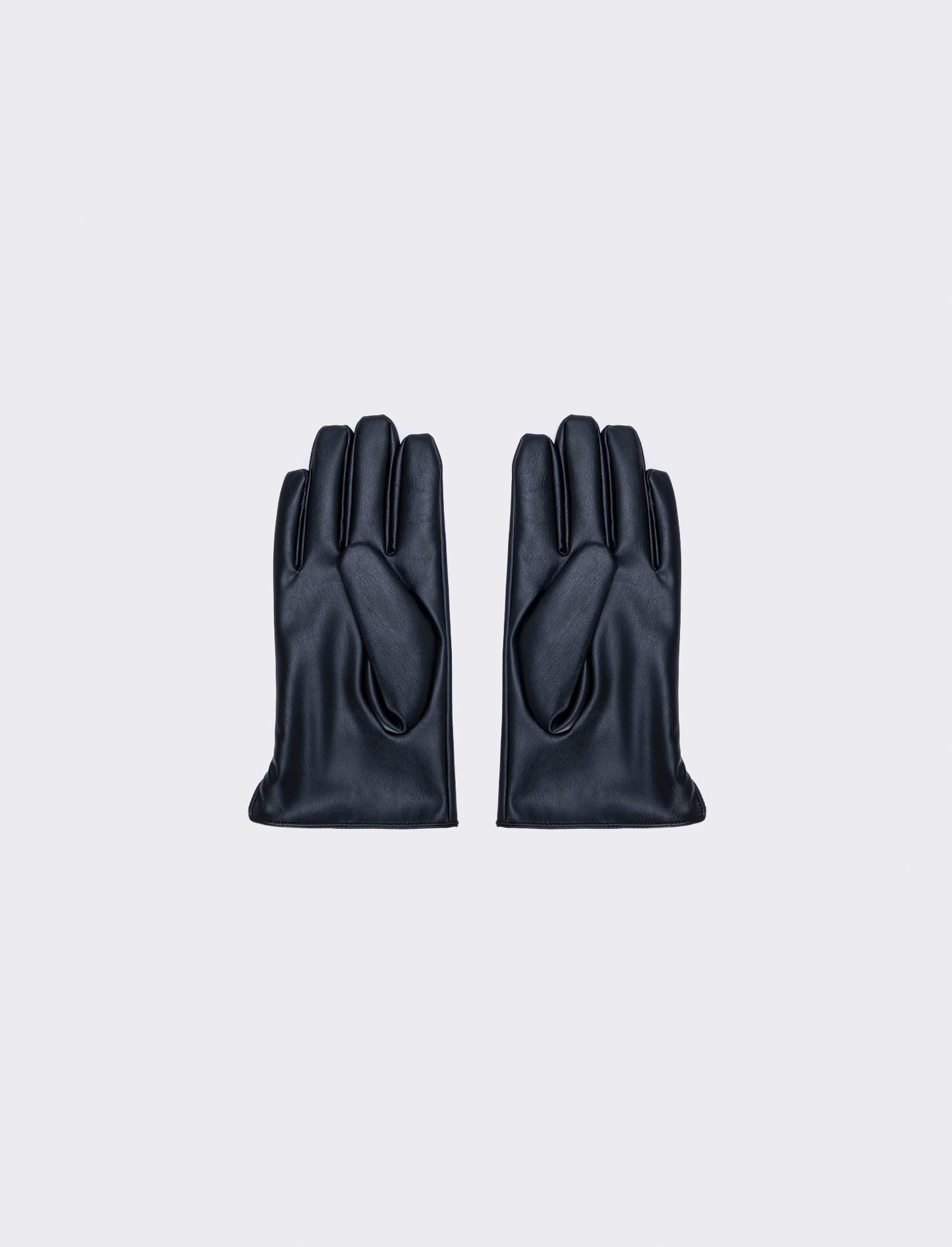 Elegant touch leather effect men's gloves - Black