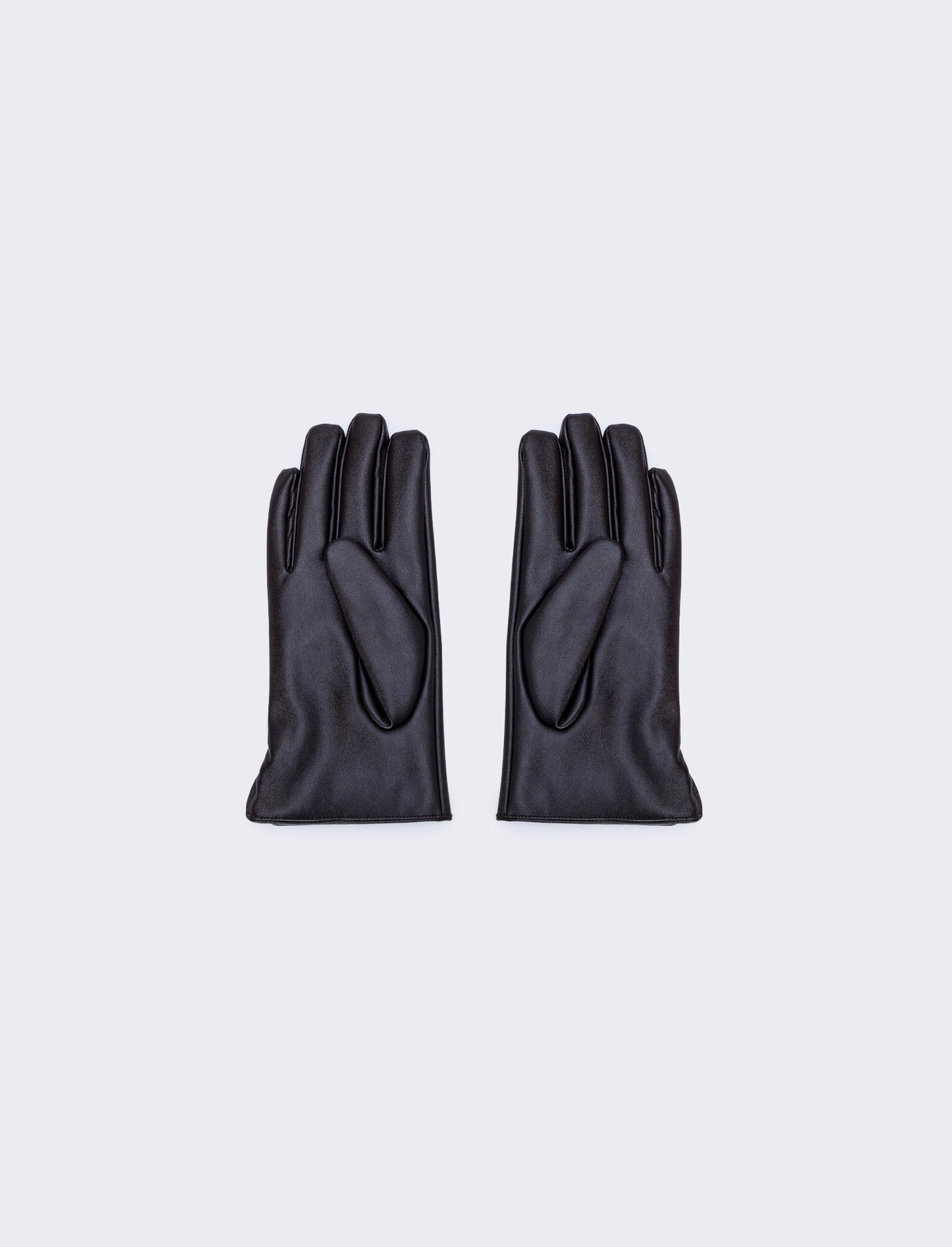 Elegant touch leather effect men's gloves - Brown