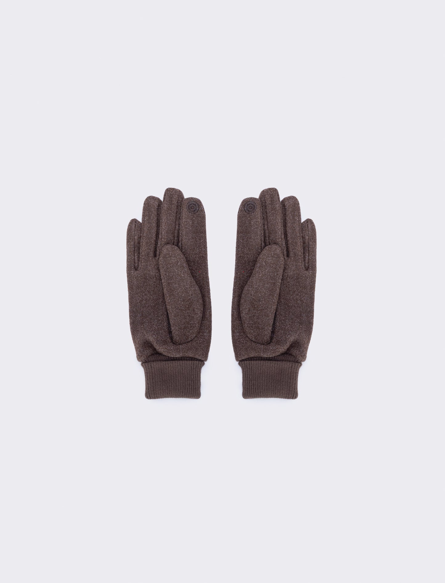 Men's Gloves with Elegant Knit Cuff - Brown