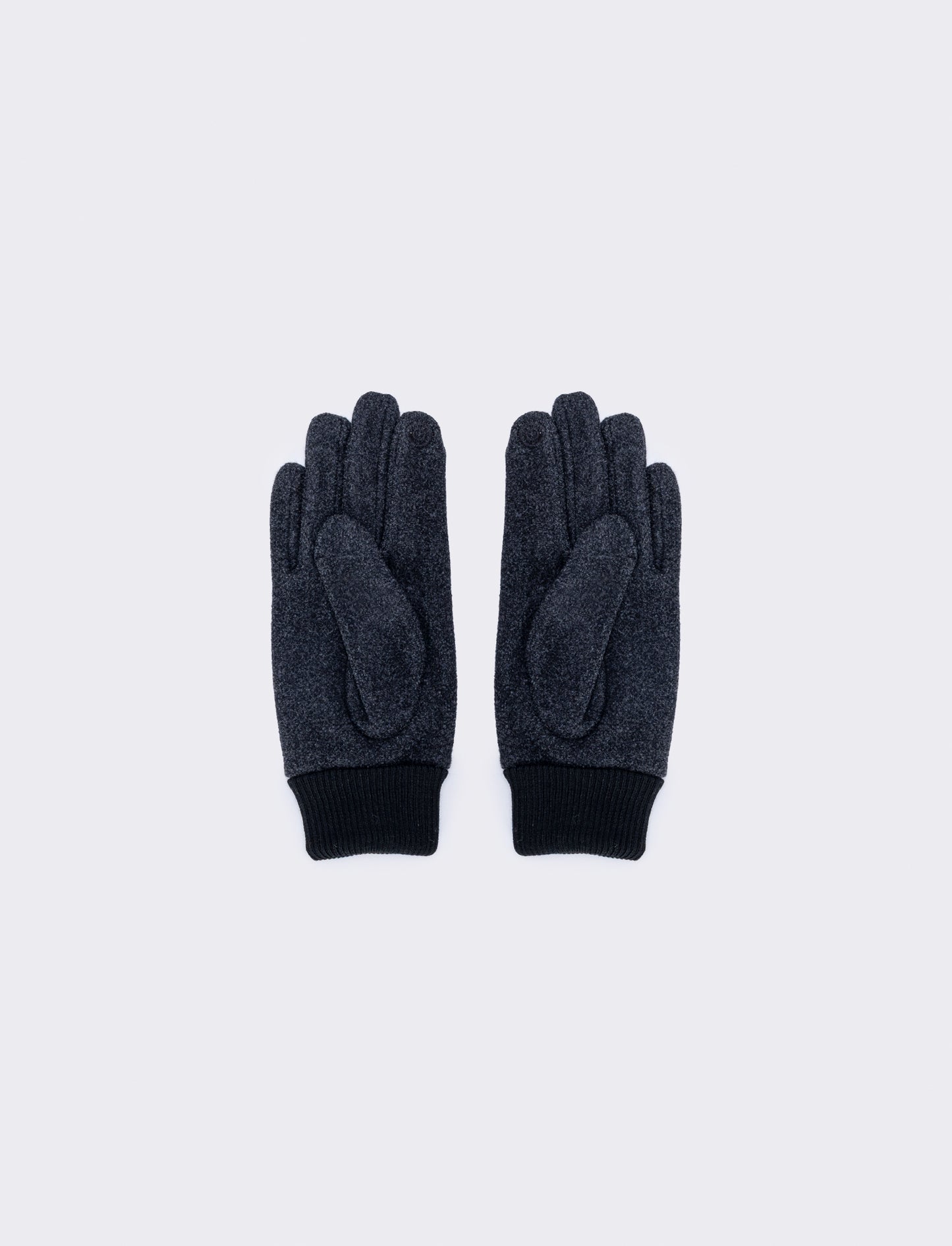 Guanti uomo con polsino a maglia elegante - Nero