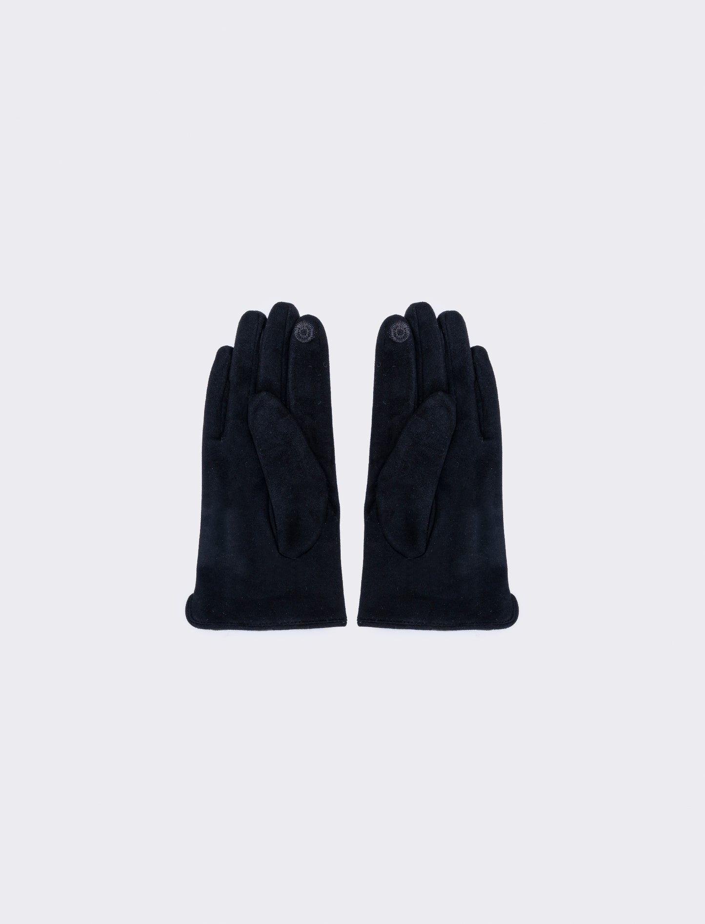 Guanti uomo effetto suede - Nero