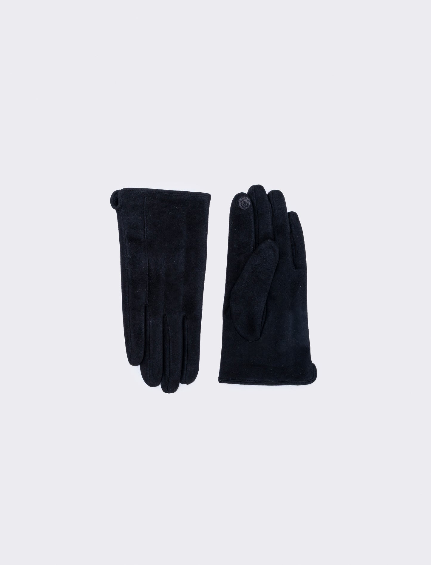 Guanti uomo effetto suede - Nero