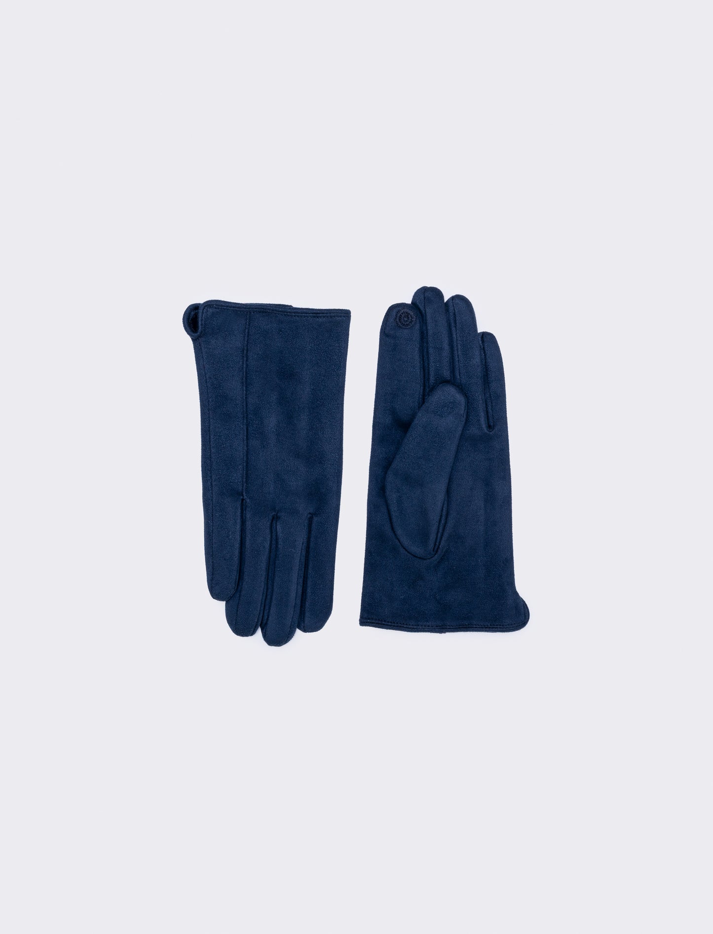 Guanti uomo in morbido effetto suede - Blu