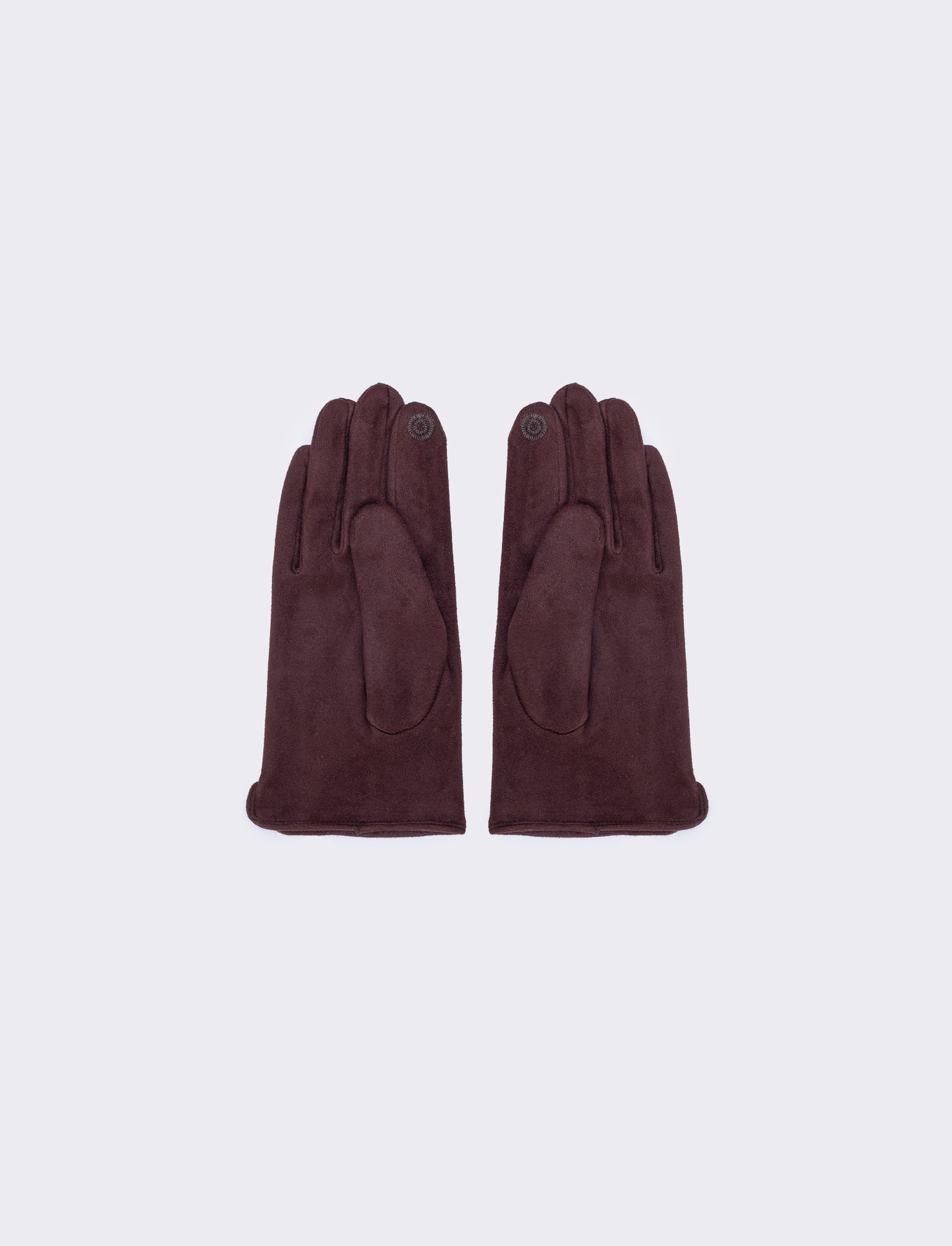 Guanti uomo effetto suede - Marrone