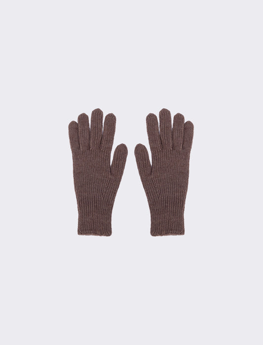 Basic ribbed elegant men's gloves - Grey