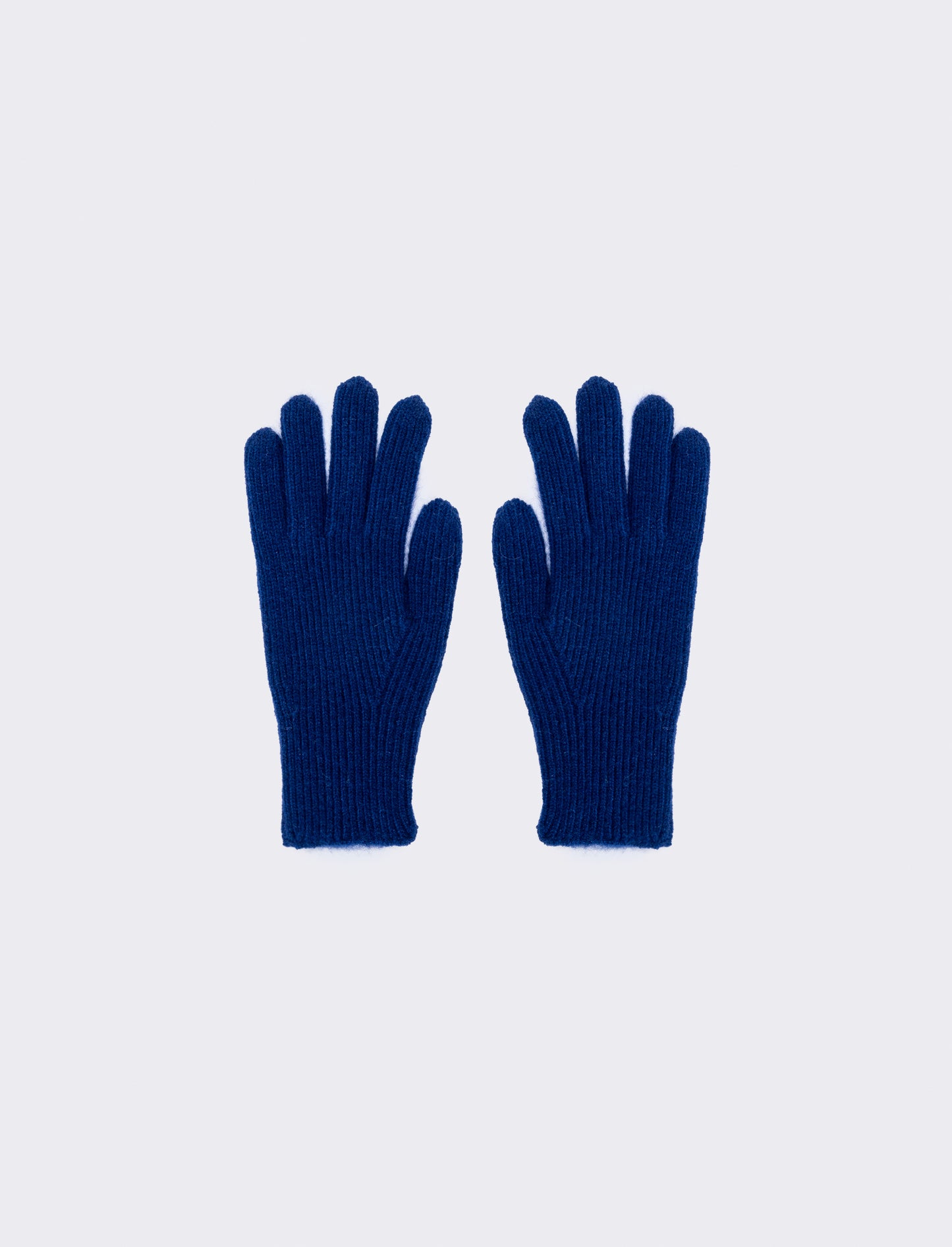 Guanti uomo a coste basic eleganti - Blu