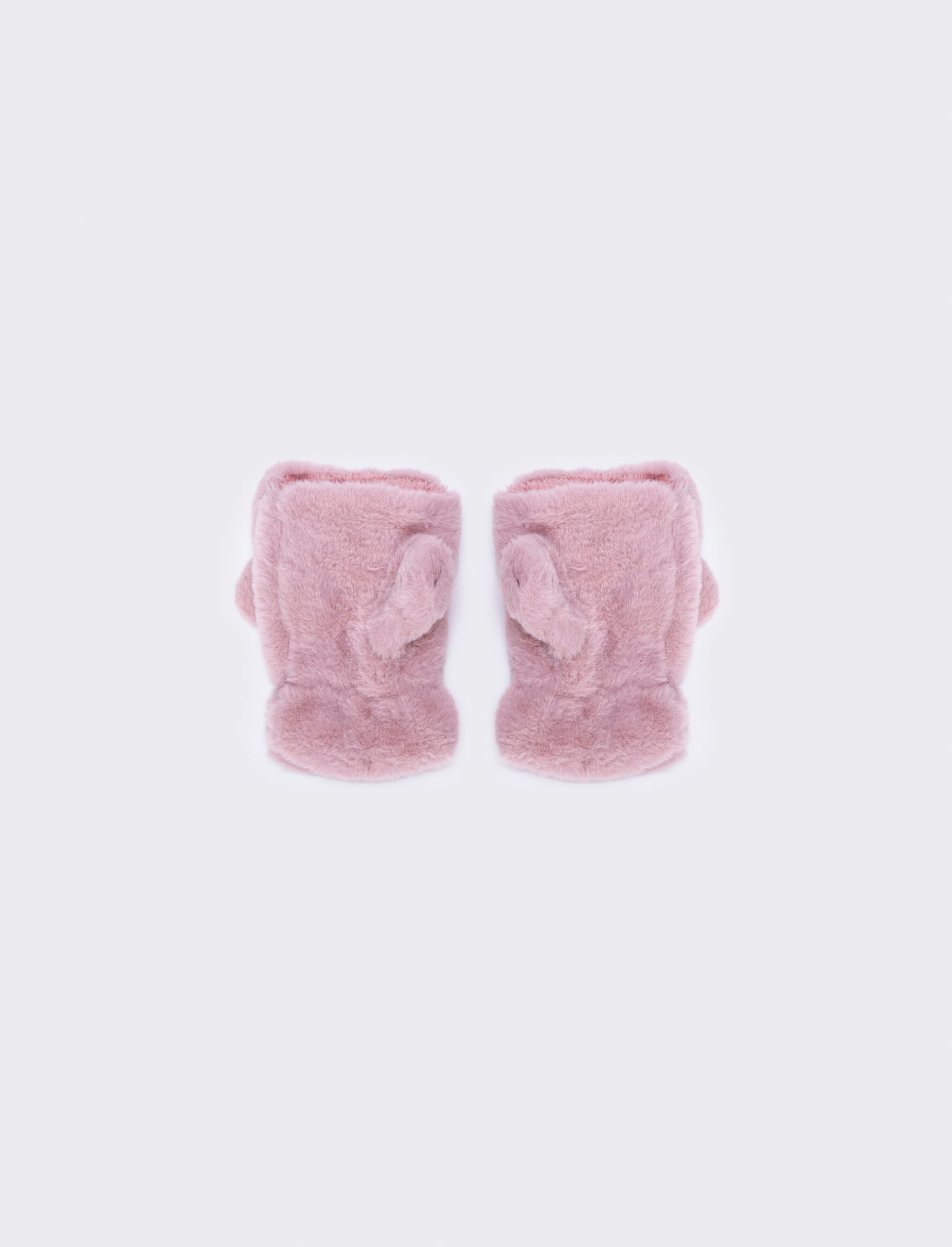 Guanti bambina animalier in finta pelliccia - Rosa