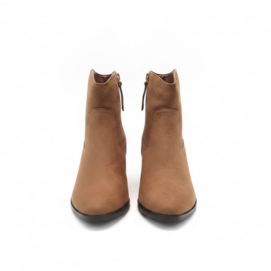 Tronchetto cowgirl in microfibra camel - Cammello