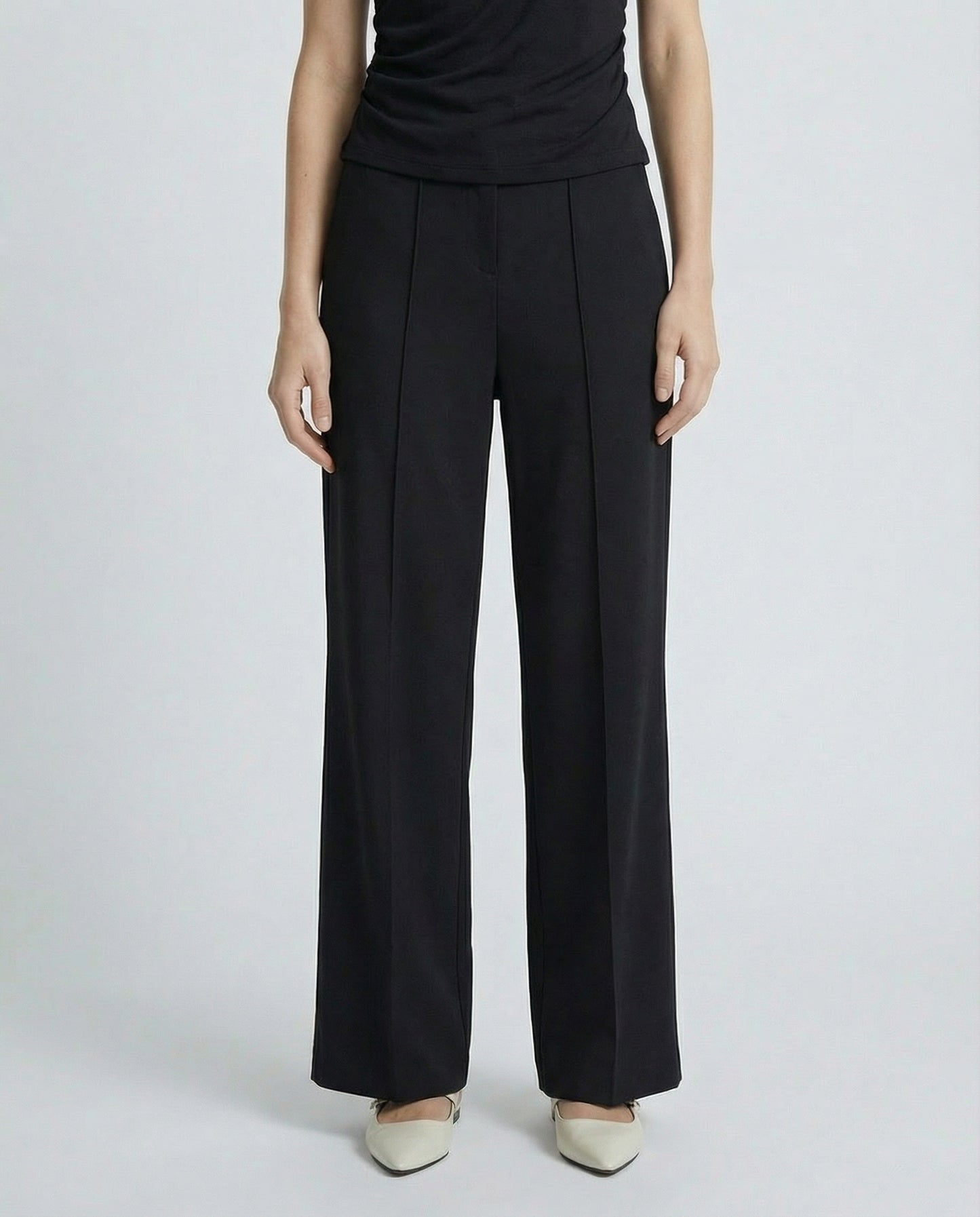 Pantalone elastico dritto - Nero