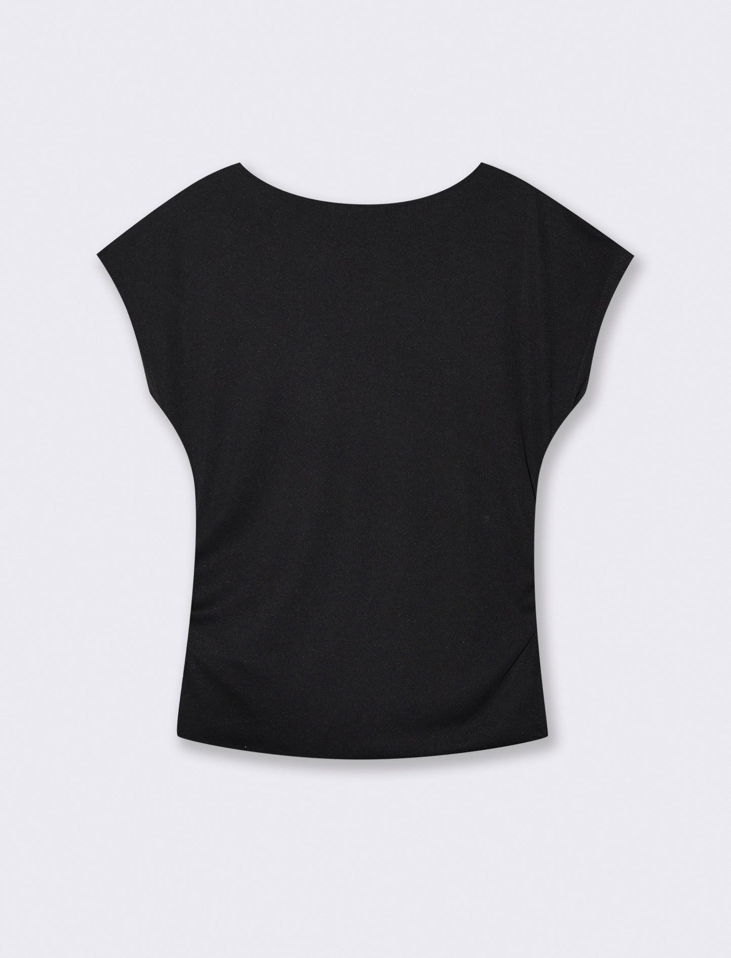 Tshirt con arricci sul fianco - Nero