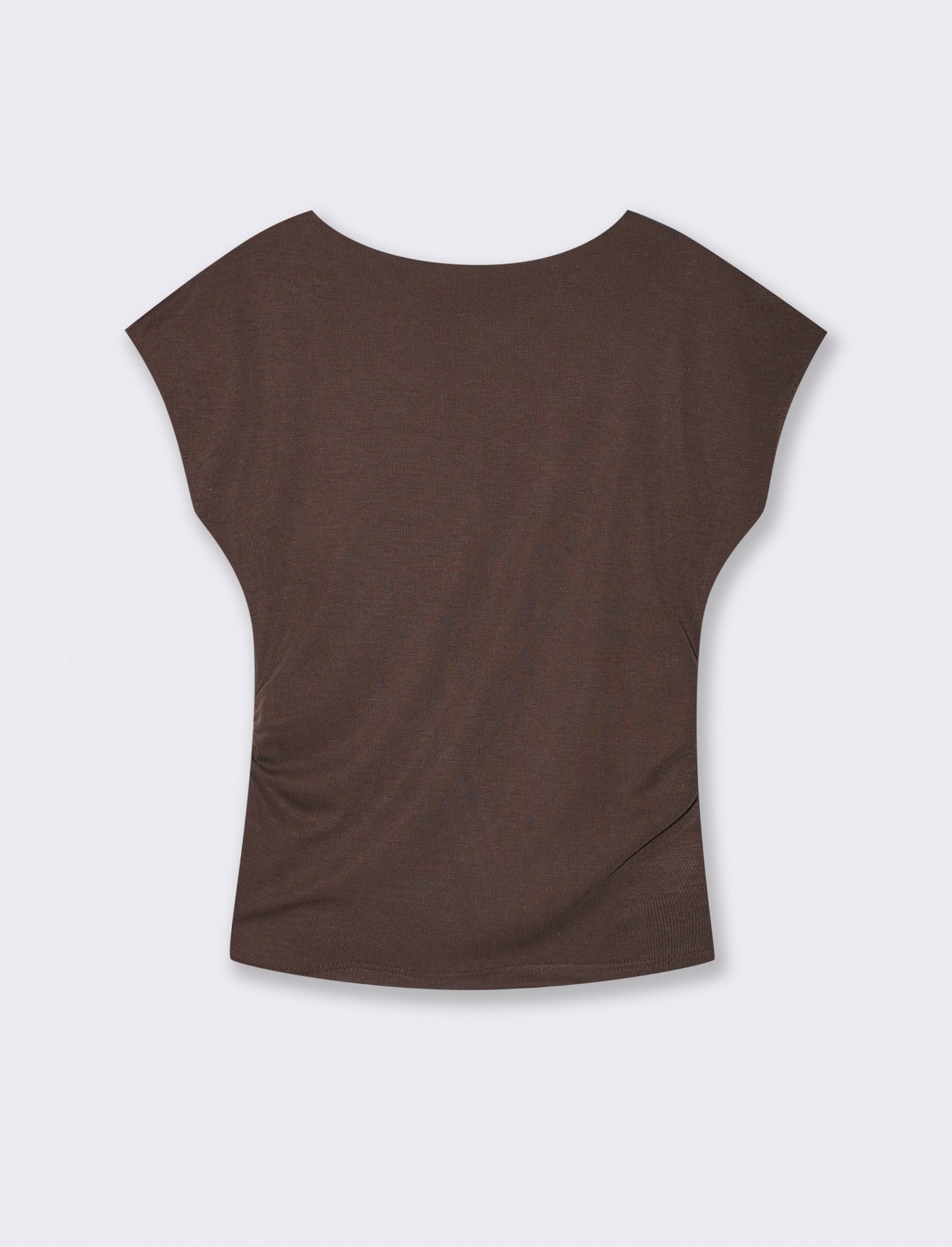 Tshirt con arricci laterali - Moro