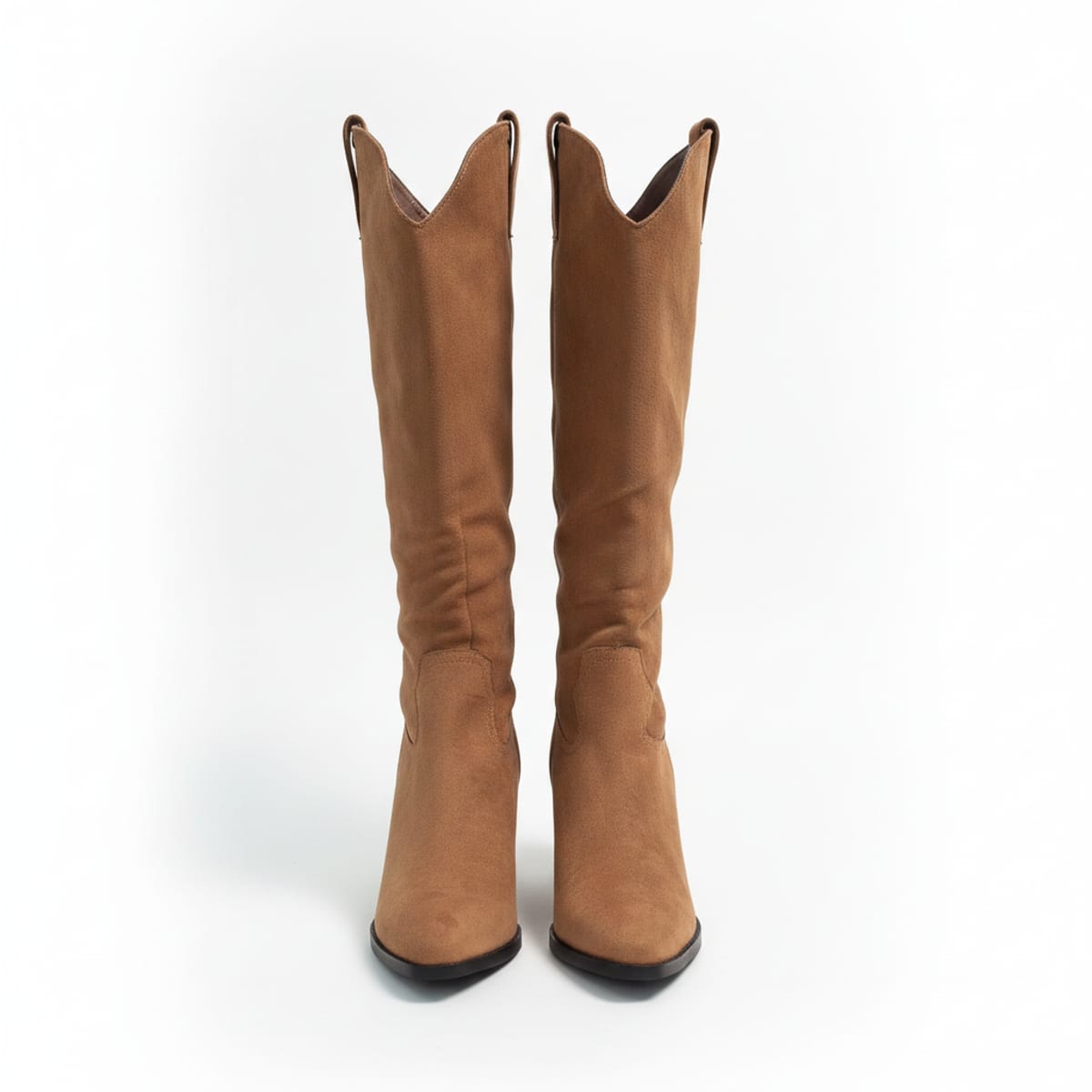 Brown microfiber cowboy boots - Brown