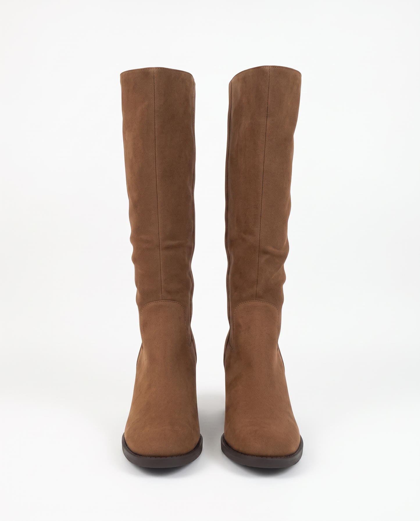 Brown microfibre suede effect boot - Brown