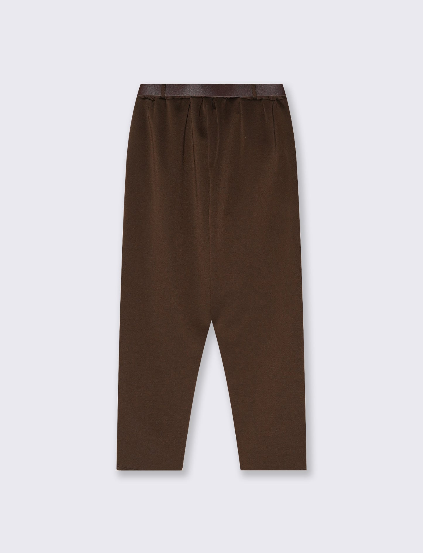 Pantalone in maglia con cintura elegante - Moro
