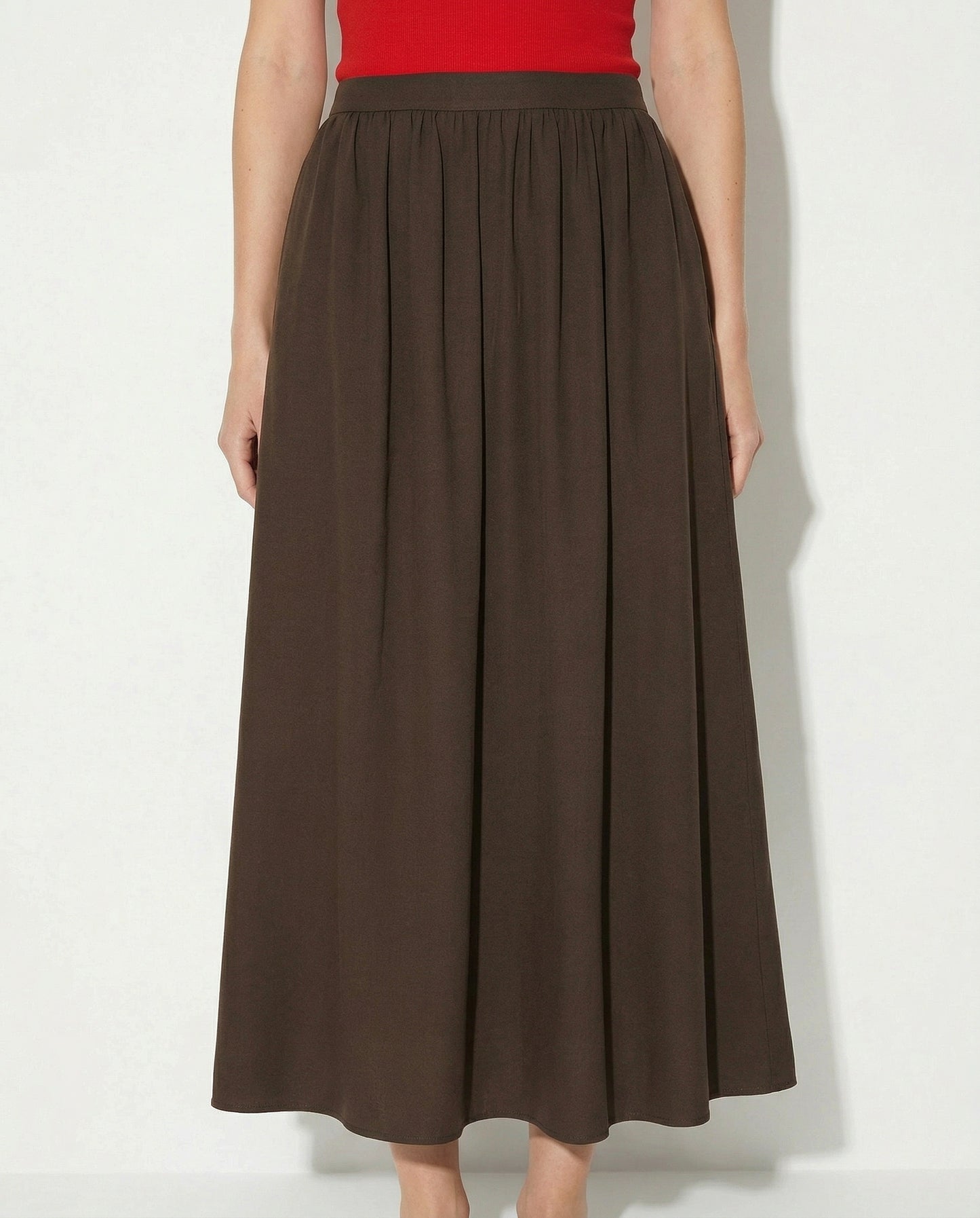 Gonna lunga con spacco sul davanti - Moro