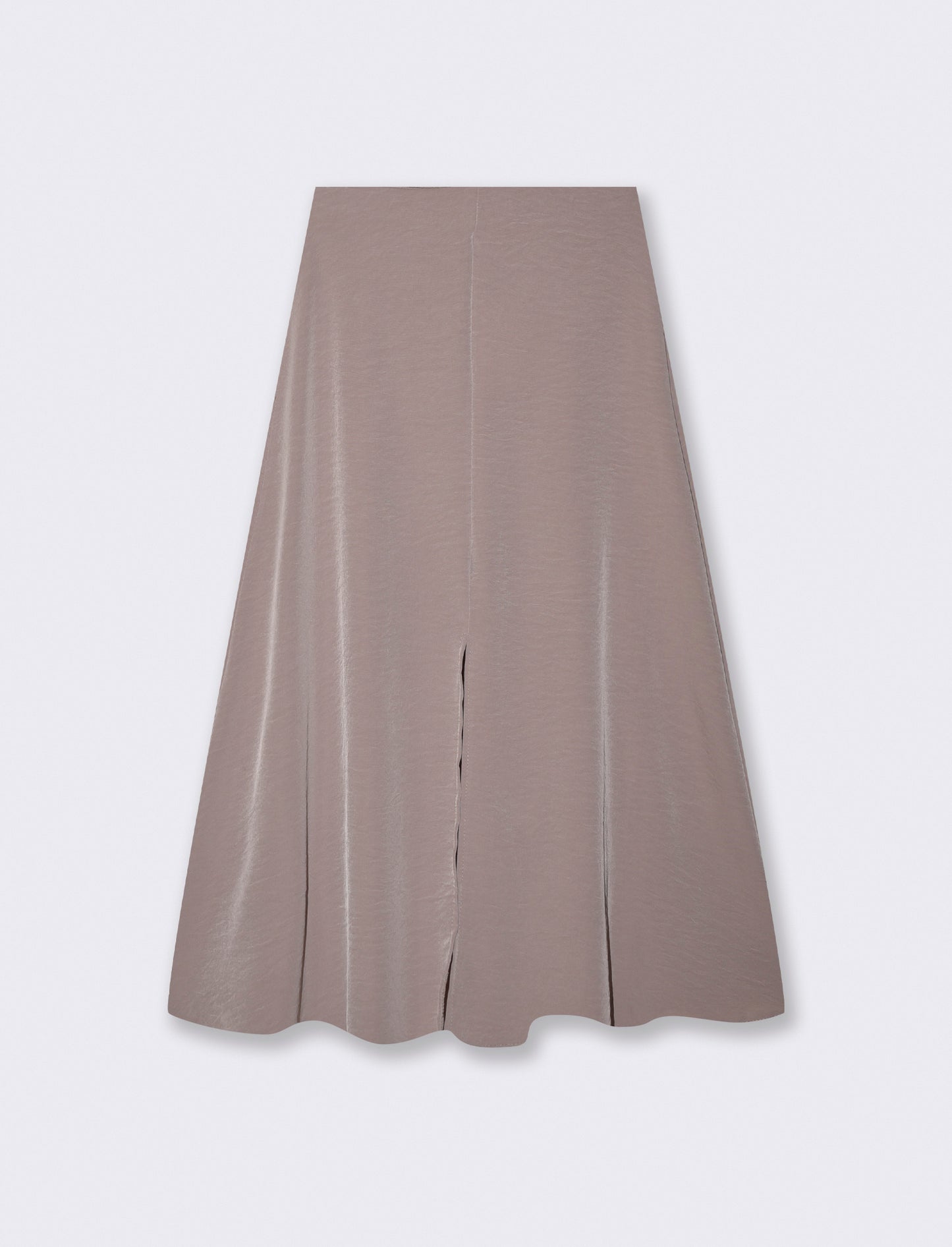 Gonna lunga con spacco sul davanti - Grigio fango