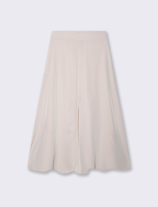 Gonna lunga con spacco elegante e versatile - Beige champagne