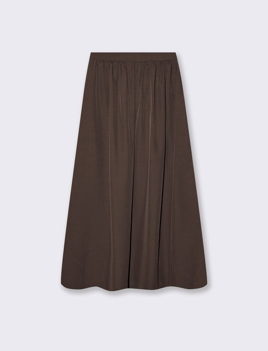 Gonna lunga con zip per ogni occasione - Moro