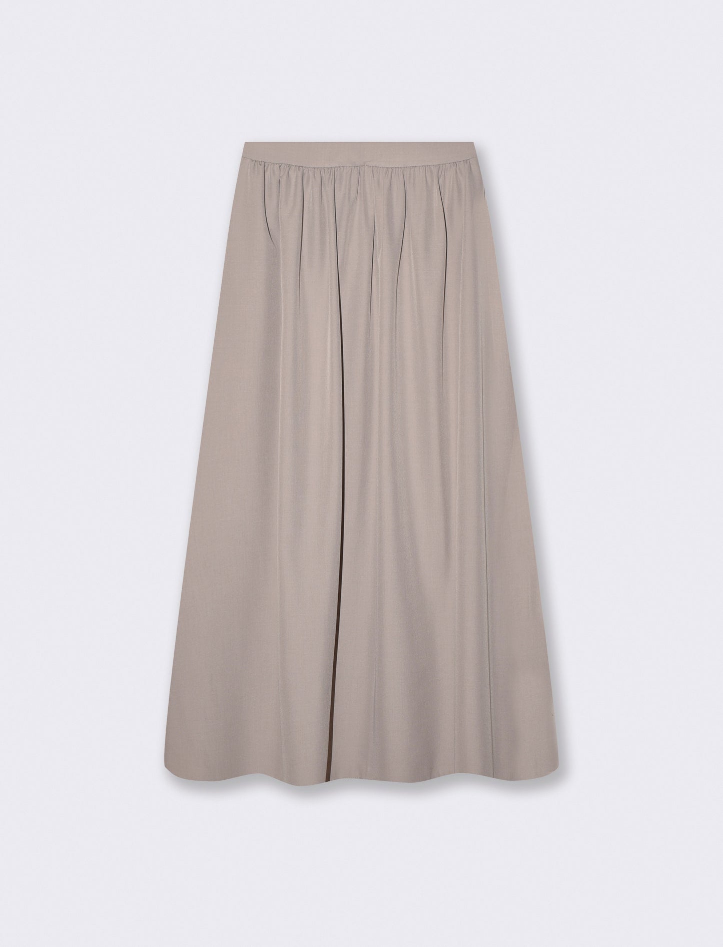 Gonna lunga con zip - Grigio fango