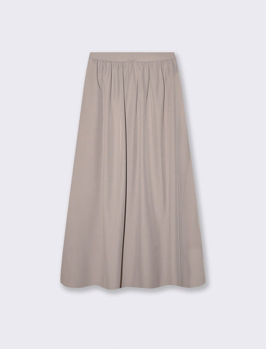 Gonna lunga con zip per ogni occasione - Grigio fango