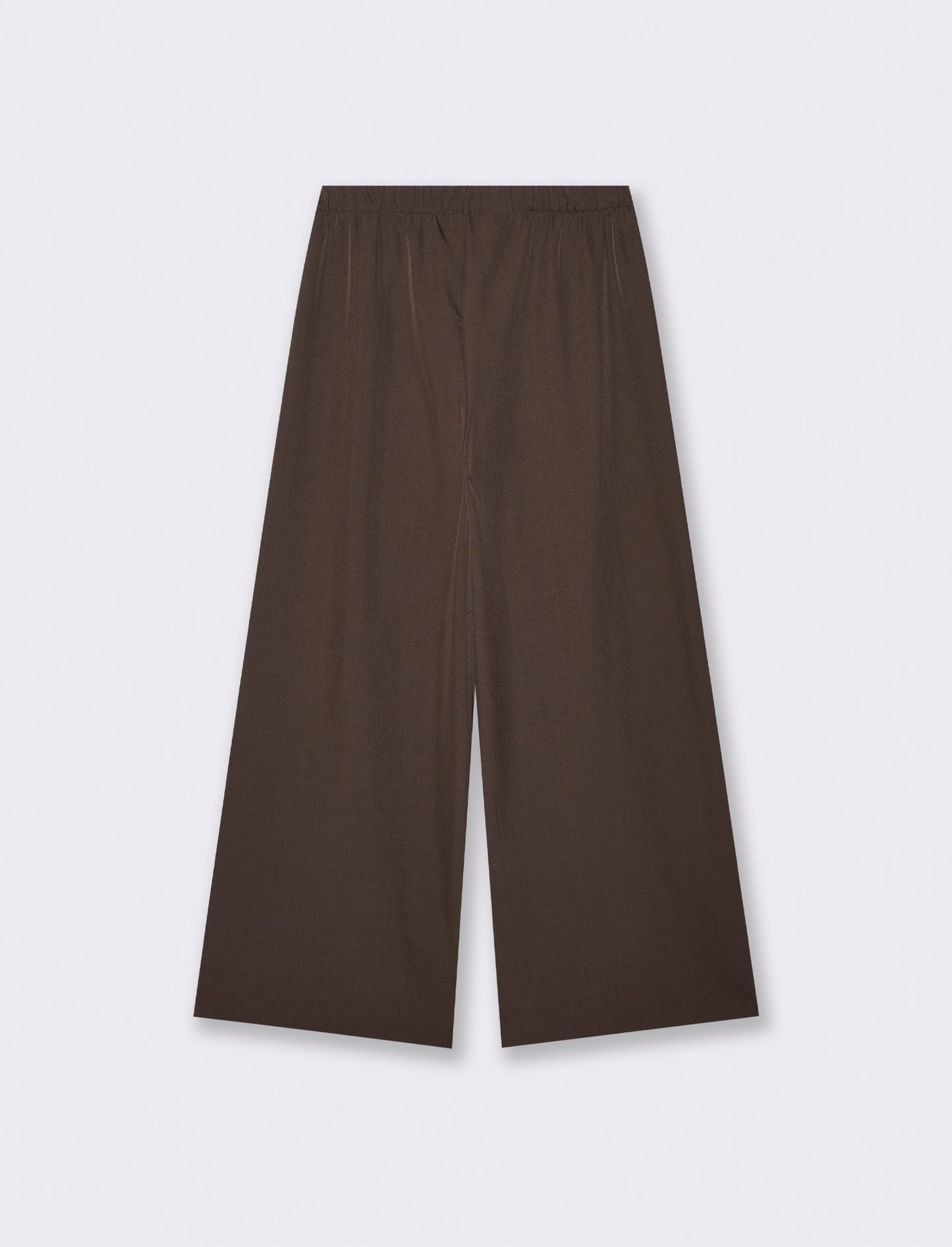 Pantalone largo con elastico in vita - Moro
