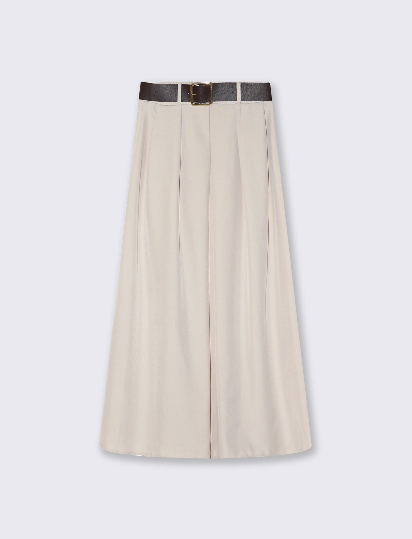 Gonna lunga con cintura elegante e versatile - Beige