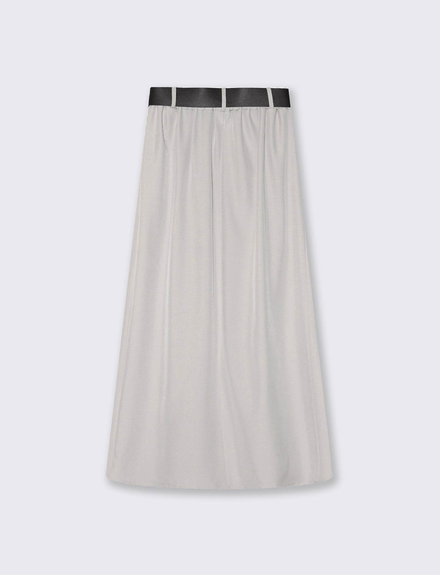 Long dress with elegant and versatile belt - Grey