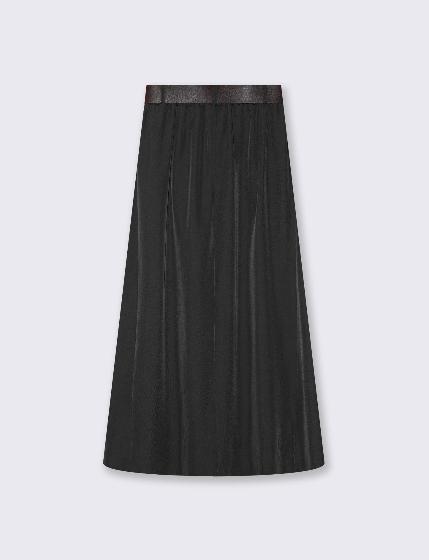 Gonna lunga con cintura elegante e versatile - Nero