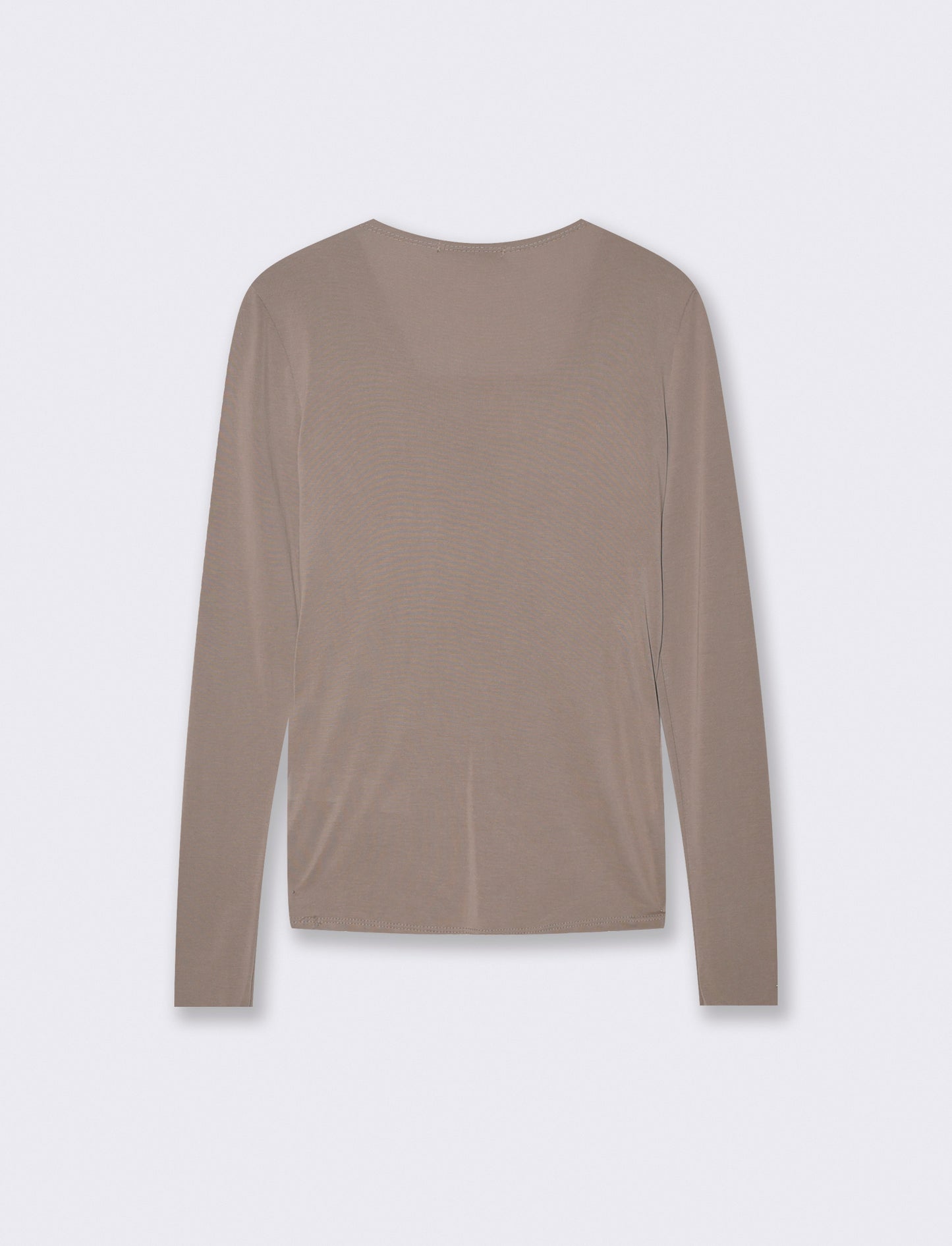 Tshirt con dettagli in pizzo - Grigio fango