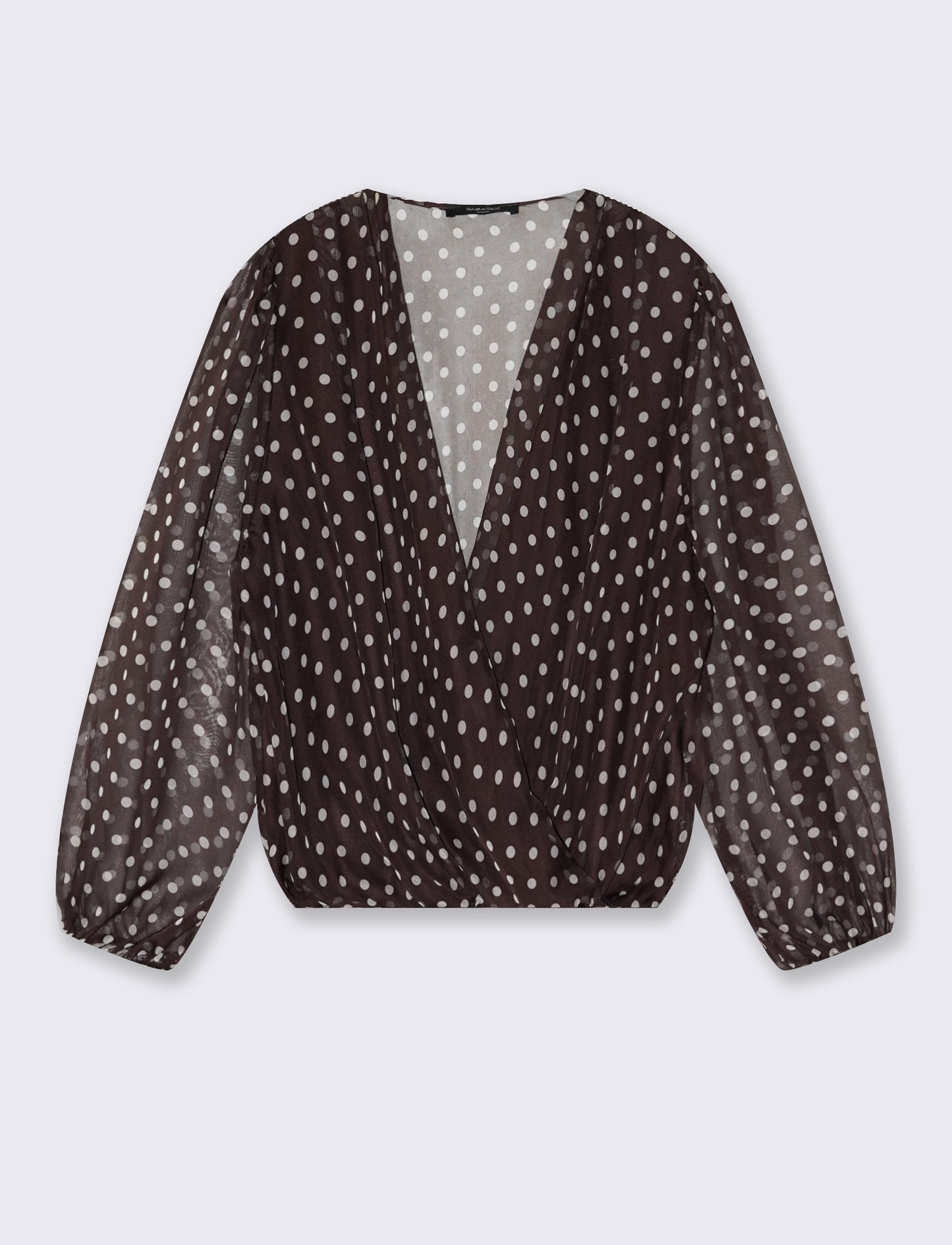 Light Crossed Blouse - Brown