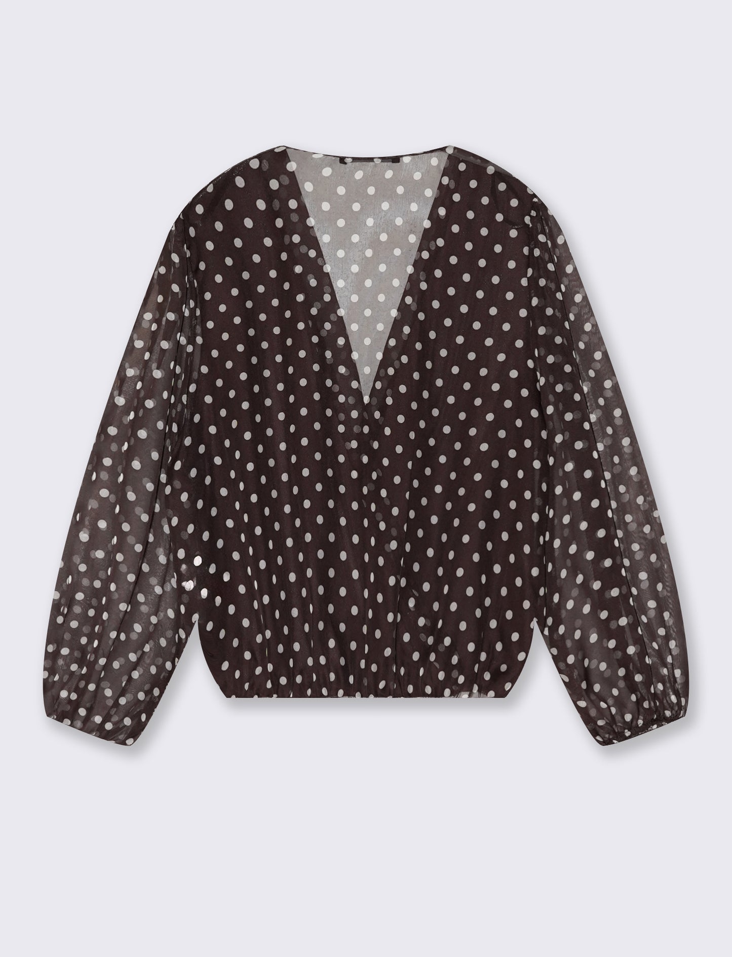 Light Crossed Blouse - Brown