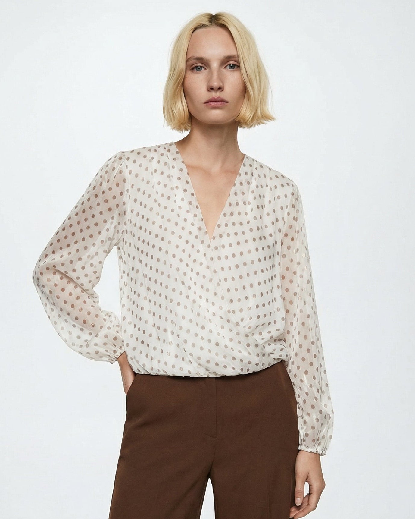Casacca Leggera Incrociata - Bianco latte