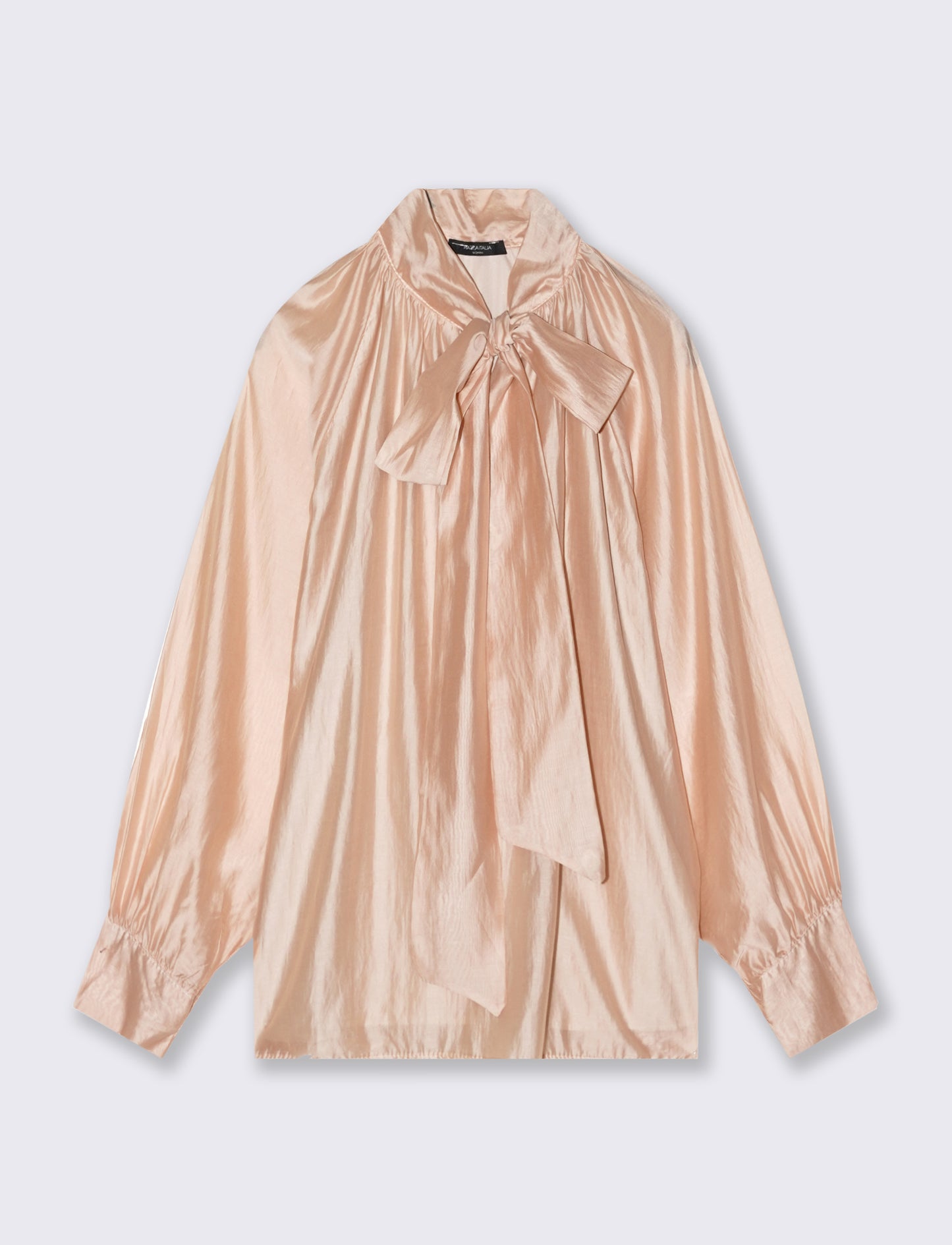 Light blouse with neck bow - Beige
