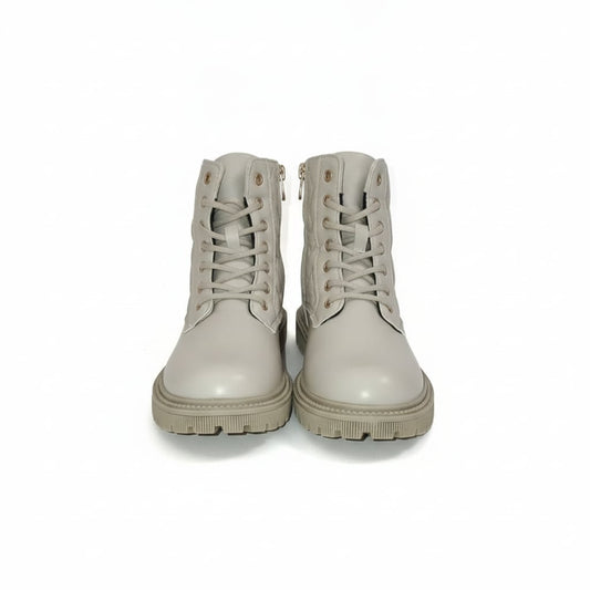 Beige zip-up ankle boots for girls - Beige