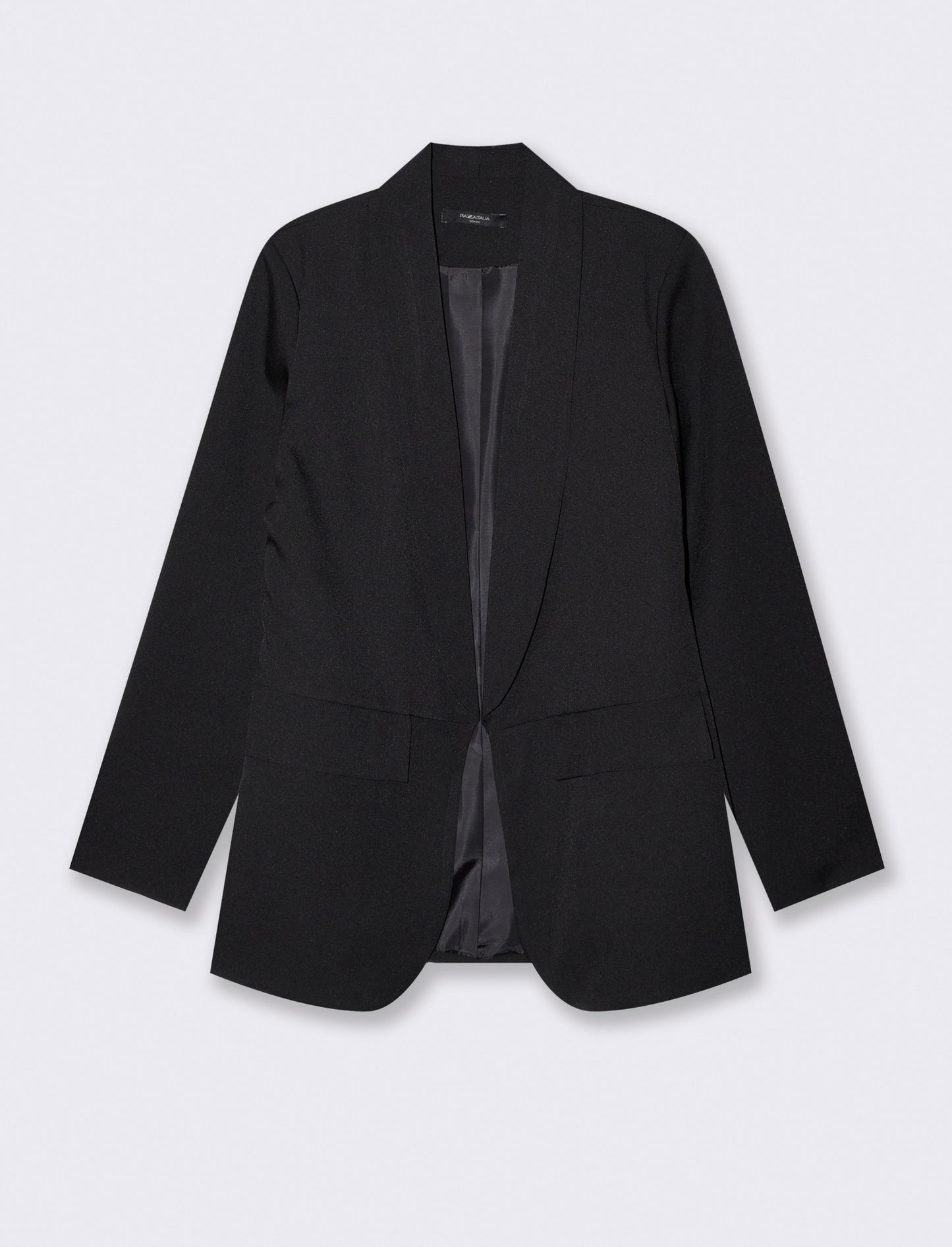 Giacca sfoderata senza bottoni - Nero