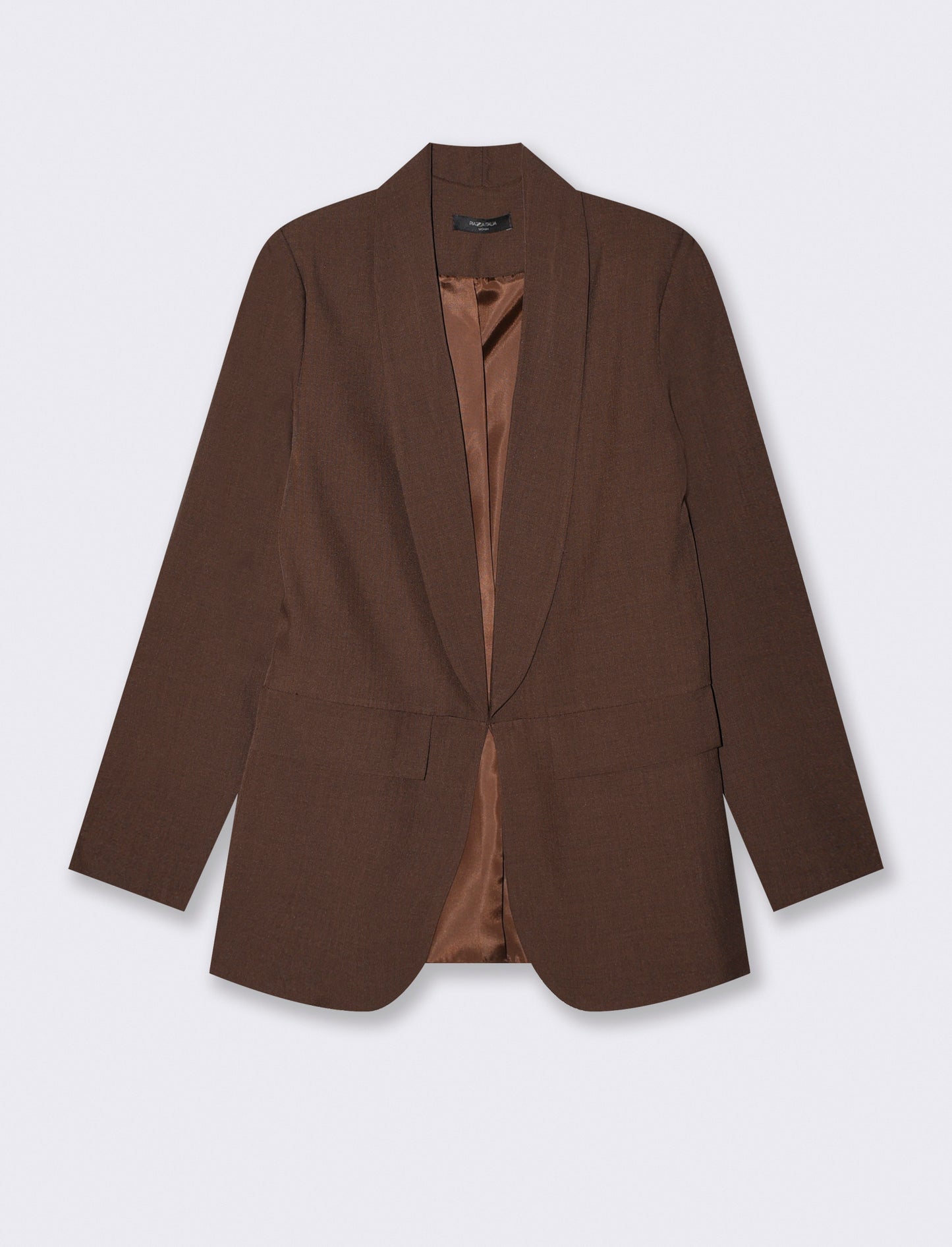 Giacca sfoderata senza bottoni - Moro
